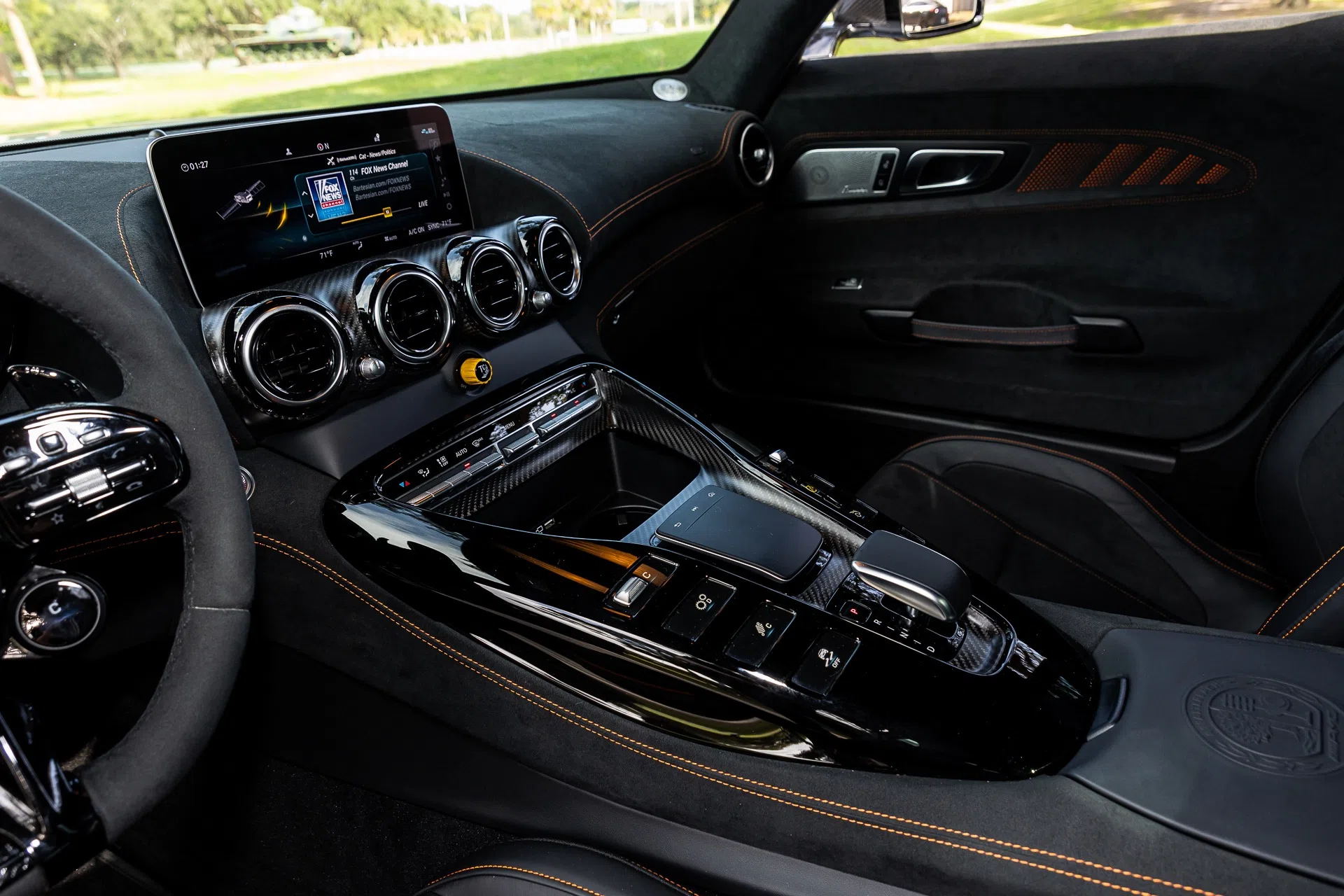 2021 Mercedes-AMG GT Black Series interior, Black w/ Orange Stitching