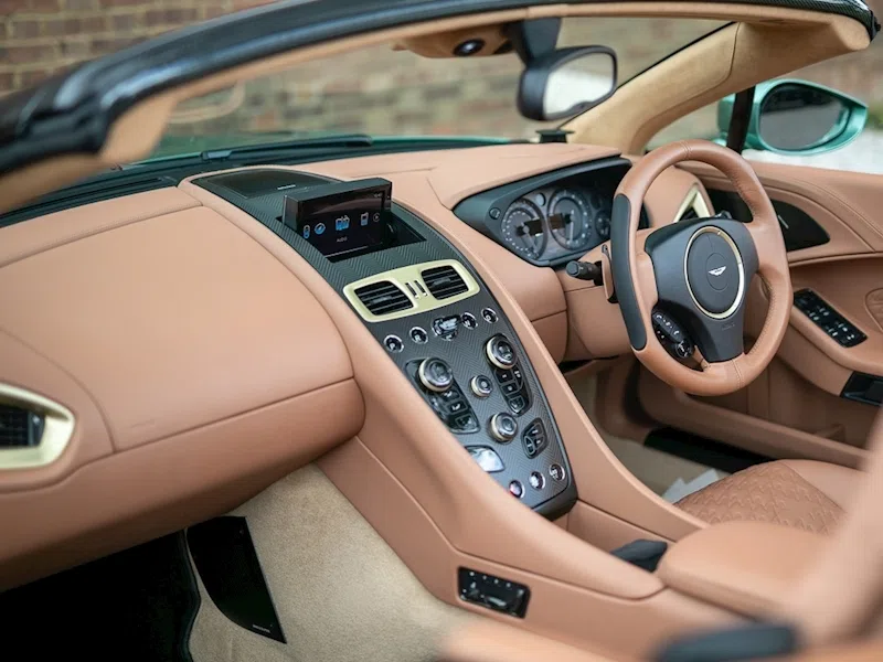 2018 Aston Martin Vanquish Zagato Coupe interior, dashboard, Beige