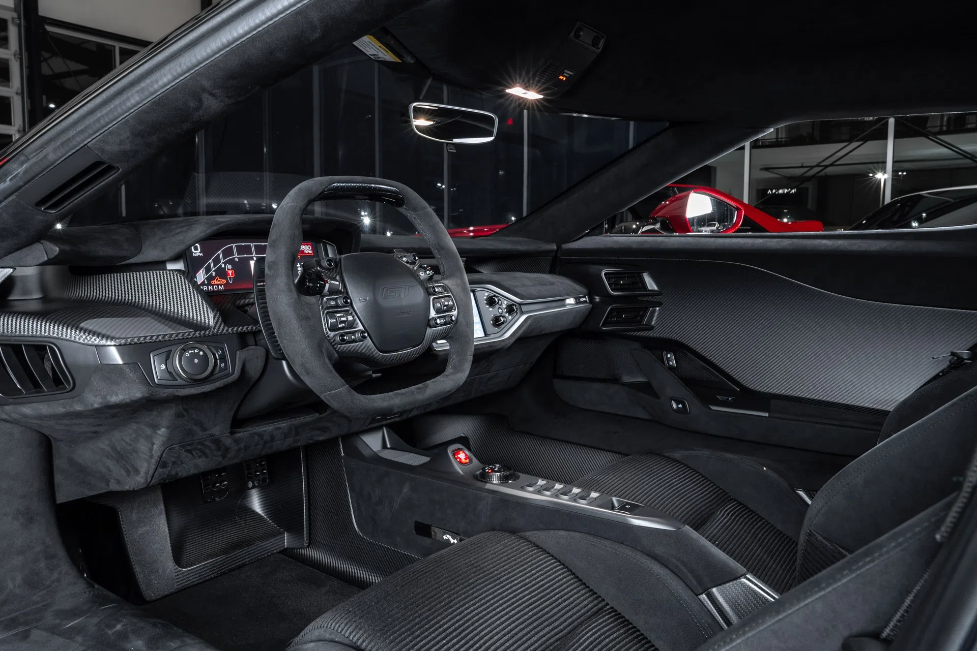 2019 Ford GT Coupe interior, dashboard, Dark Energy