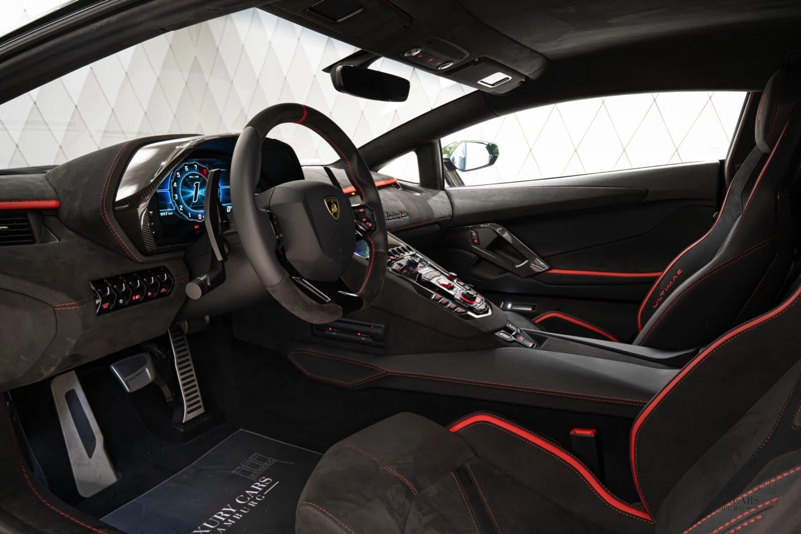 2022 Lamborghini Aventador Ultimae interior, dashboard, Alcantara