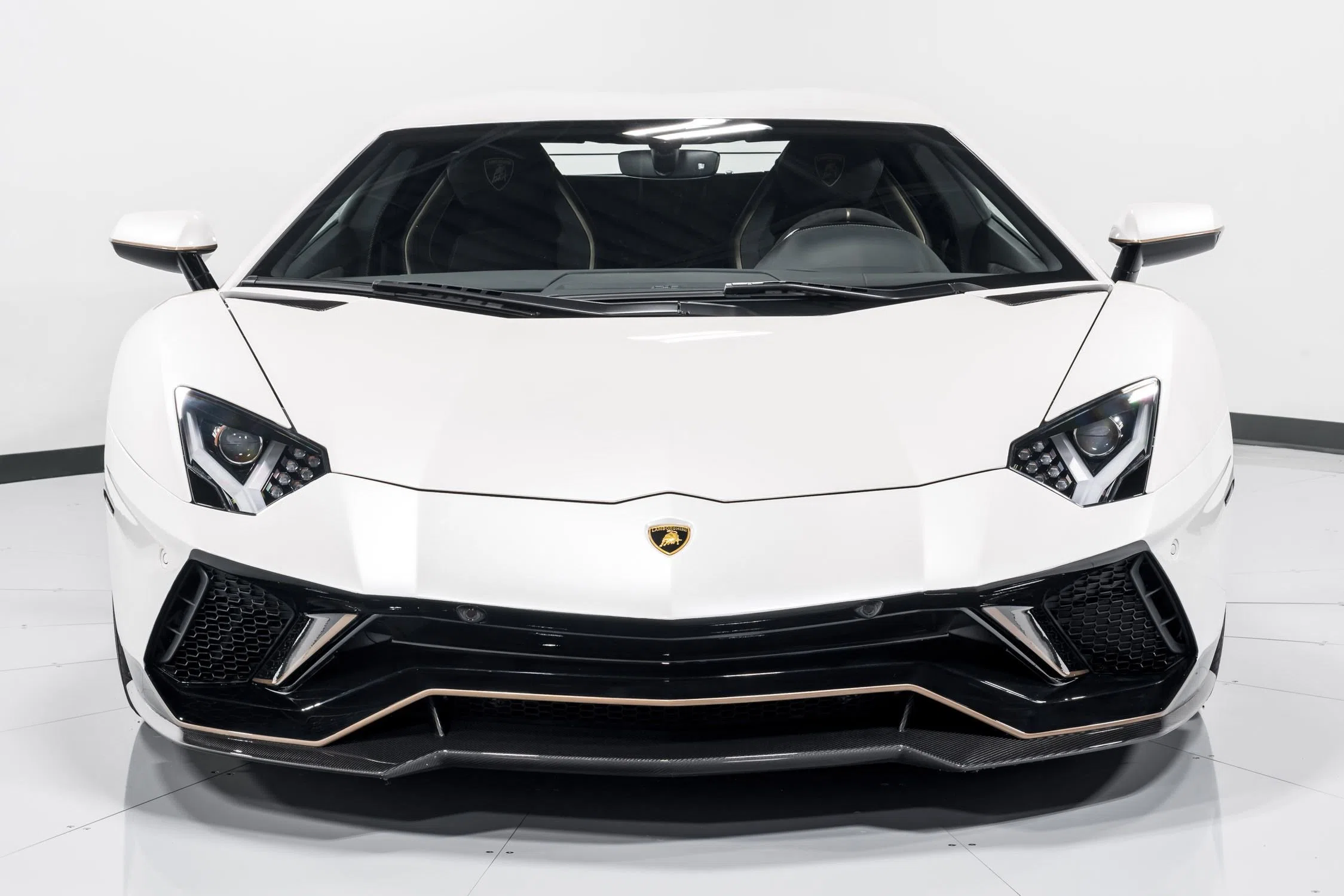 2022 Lamborghini Aventador Ultimae for sale, front three-quarter view, Balloon White
