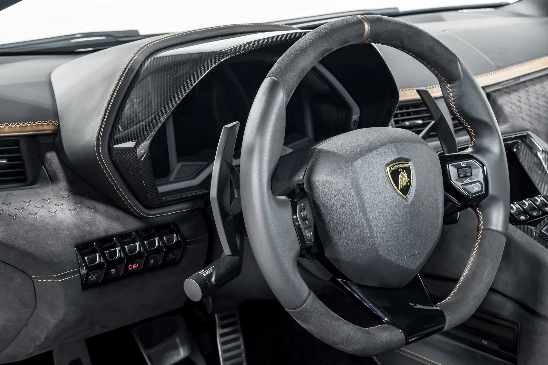 2022 Lamborghini Aventador Ultimae interior, Nero Ade