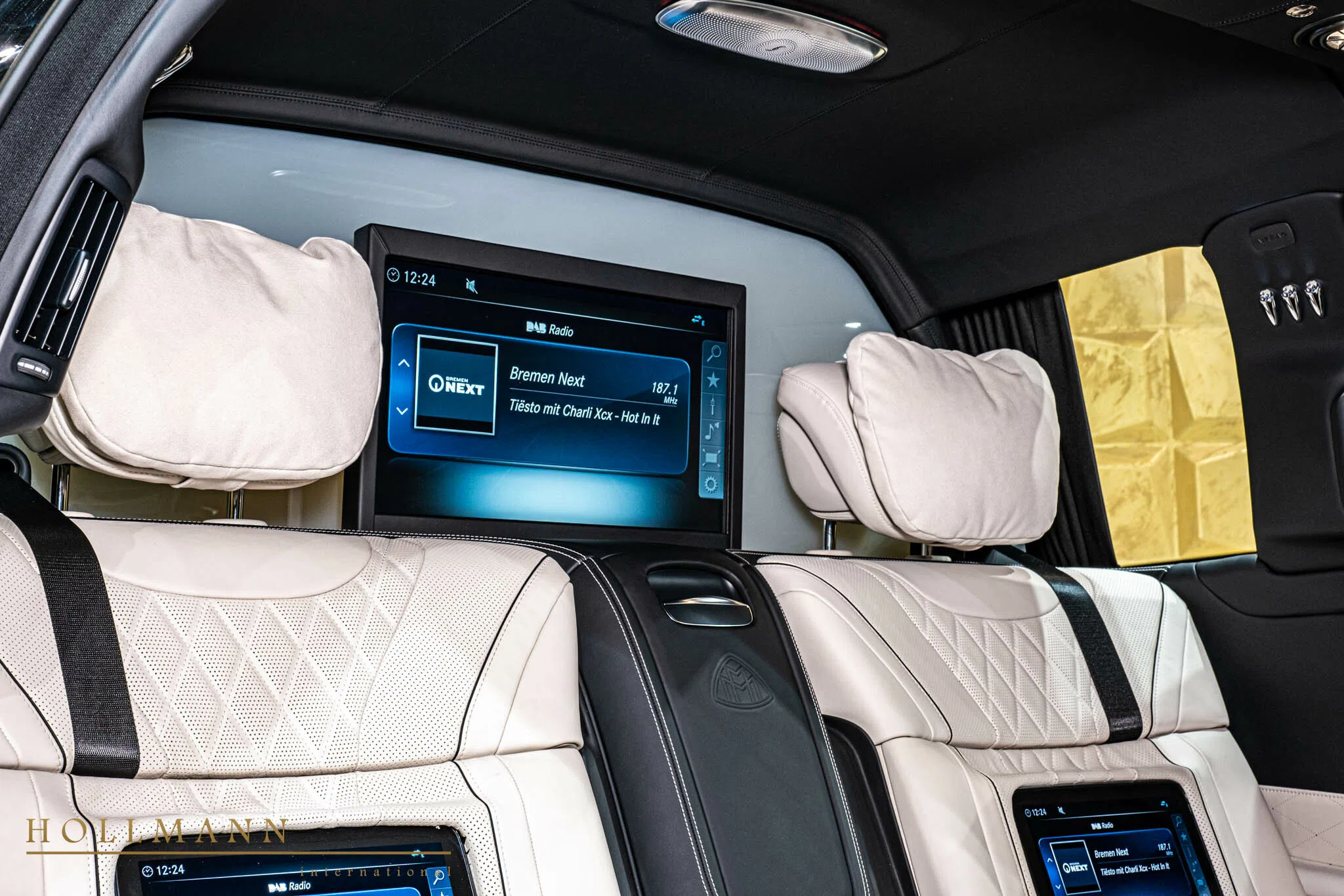 2023 Mercedes-Maybach S 650 Pullman interior, seats, Brown, Full leather