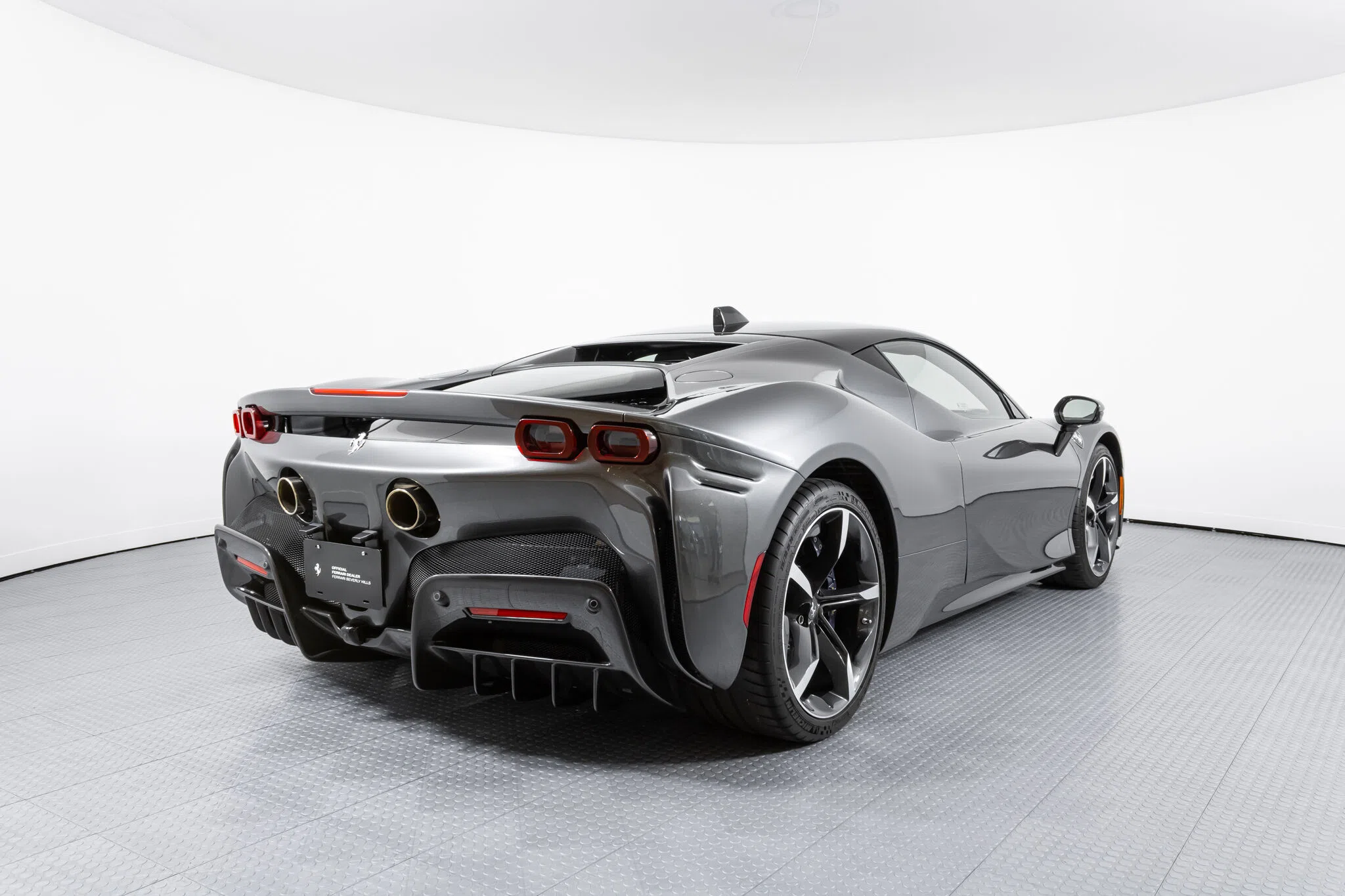 2021 Ferrari SF90 Stradale, rear three-quarter view