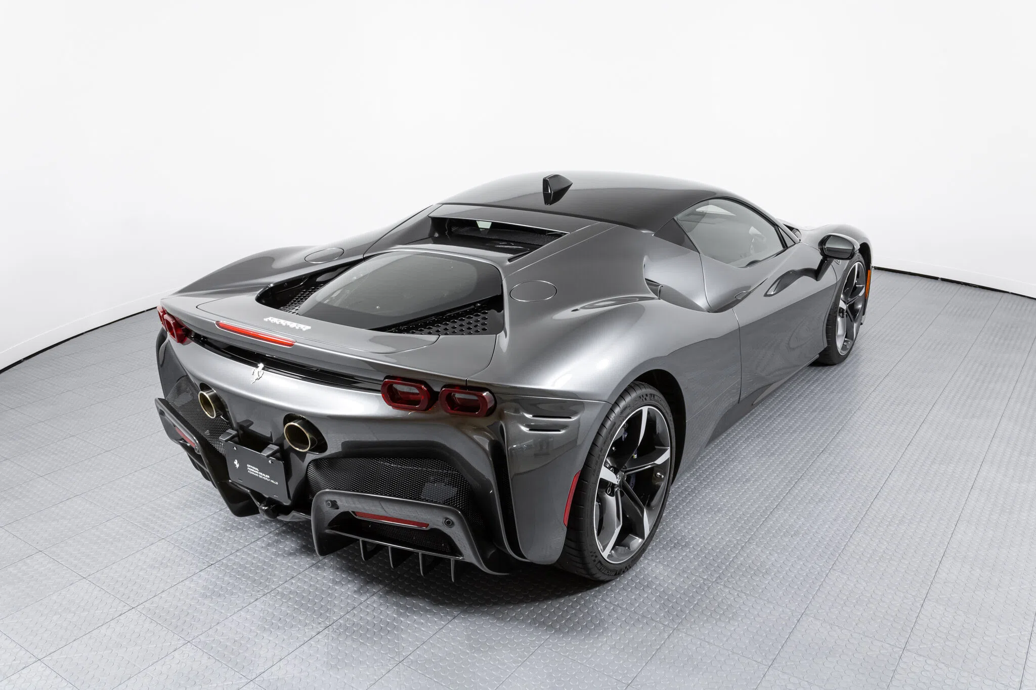 2021 Ferrari SF90 Stradale, rear three-quarter view