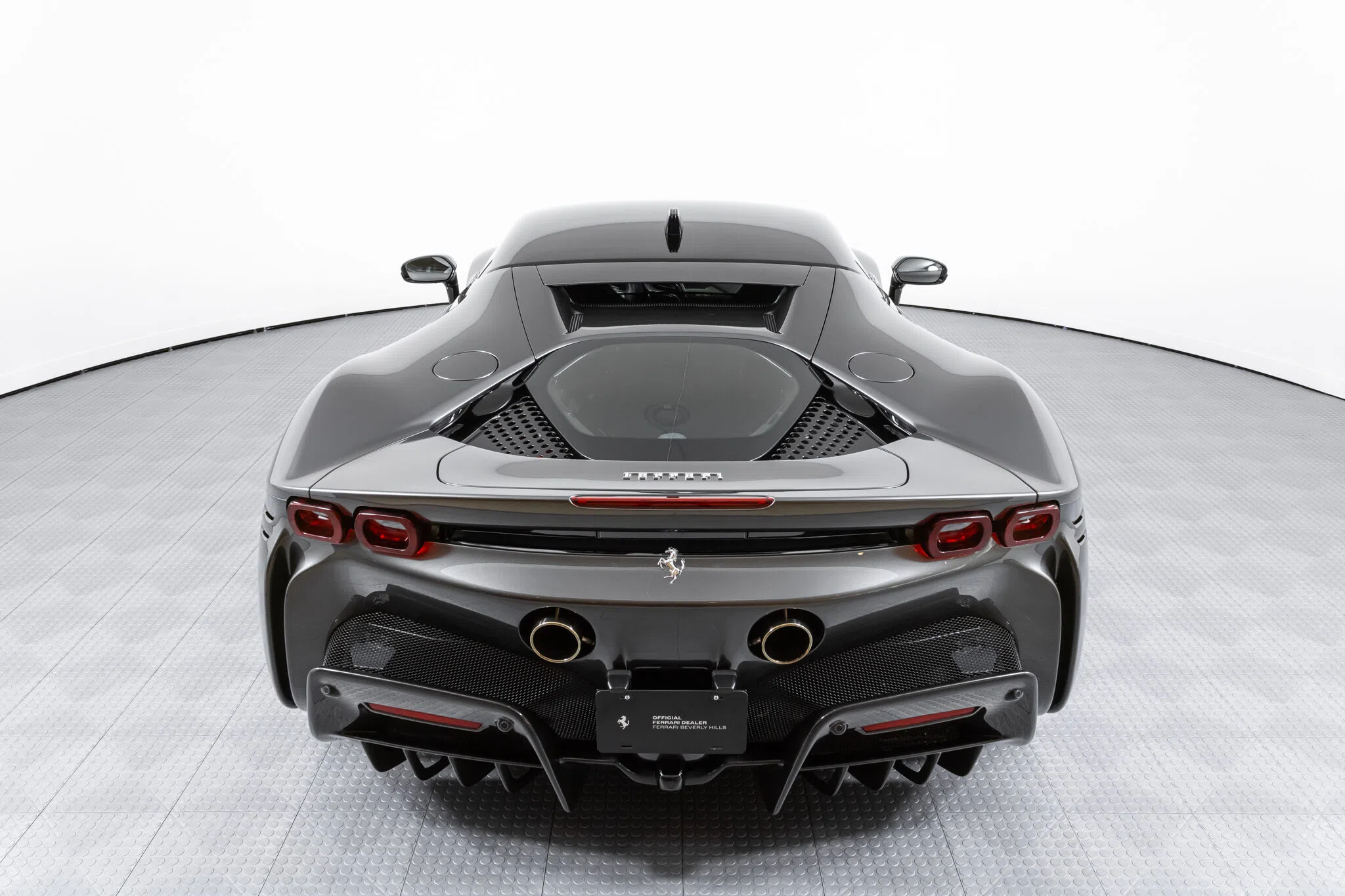 2021 Ferrari SF90 Stradale, rear three-quarter view