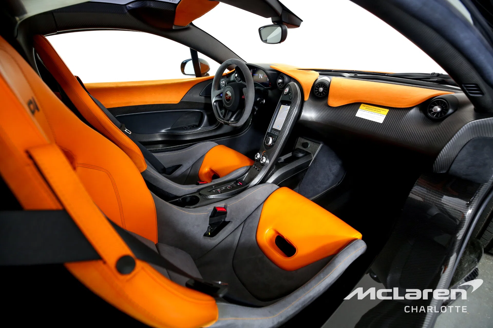 2015 MCLAREN P1 interior, Slate Grey/McLaren Orange