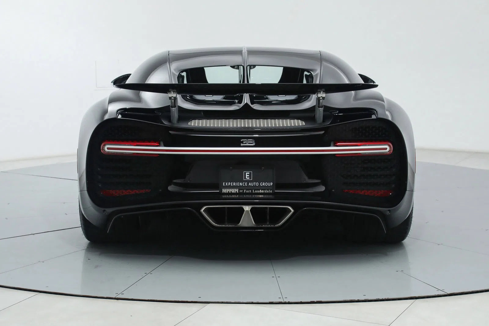 2019 Bugatti Chiron, rear three-quarter view, White