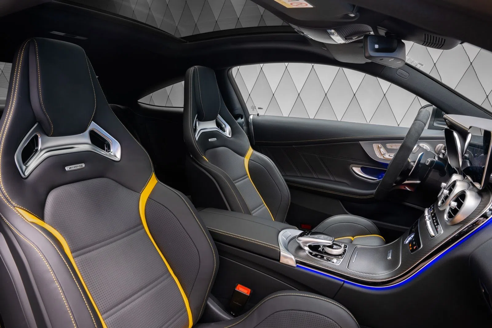 2023 Mercedes-Benz C 63 AMG S Coupé interior, seats, Grey, Full leather