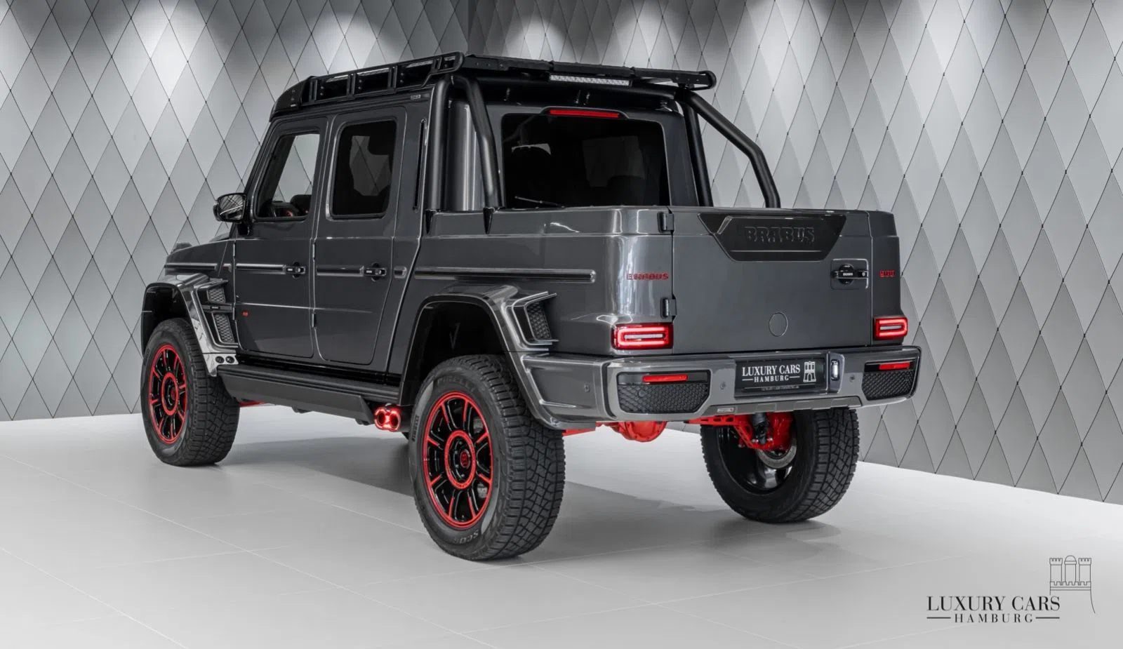 2022 BRABUS XLP 900 Adventure, rear three-quarter view, Grey