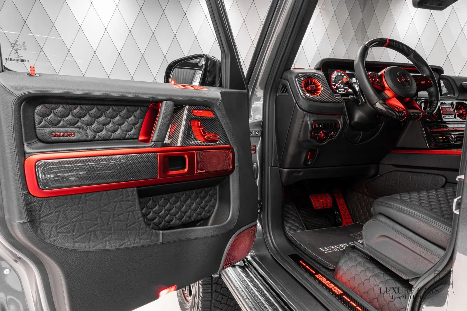 2022 BRABUS XLP 900 Adventure interior, seats, Black, Full leather