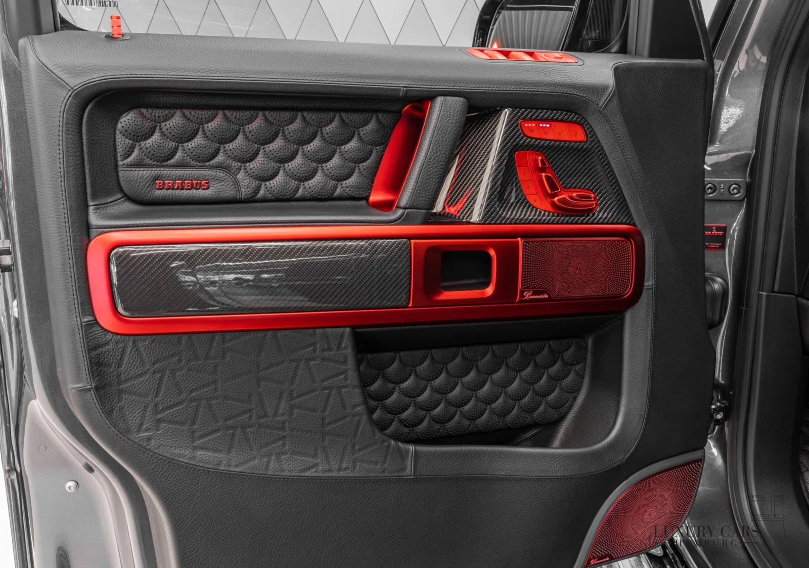 2022 BRABUS XLP 900 Adventure interior, door panel, Black, Full leather