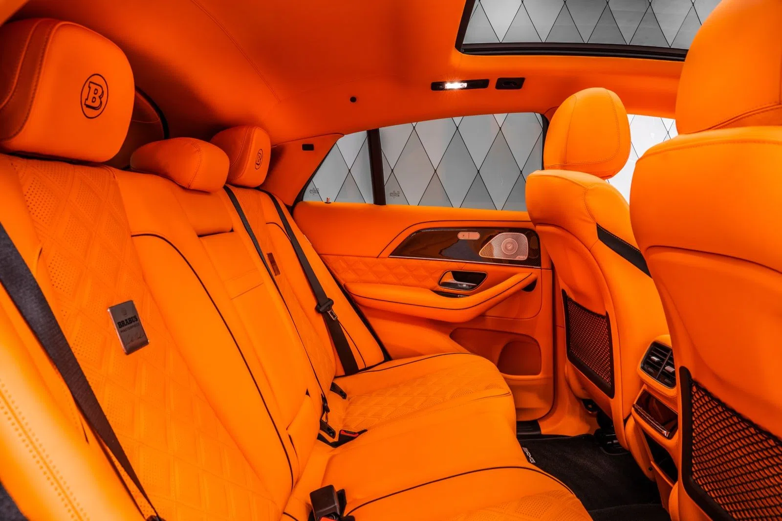 2023 BRABUS GLE 900 Rocket Edition interior, seats, Orange, Full Leather