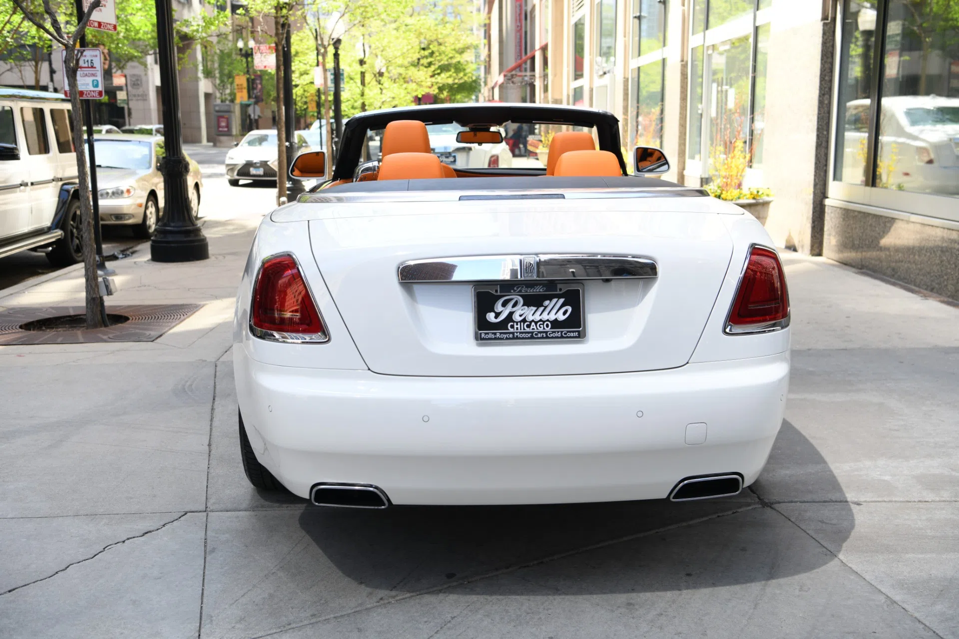2021 Rolls-Royce Dawn, rear three-quarter view