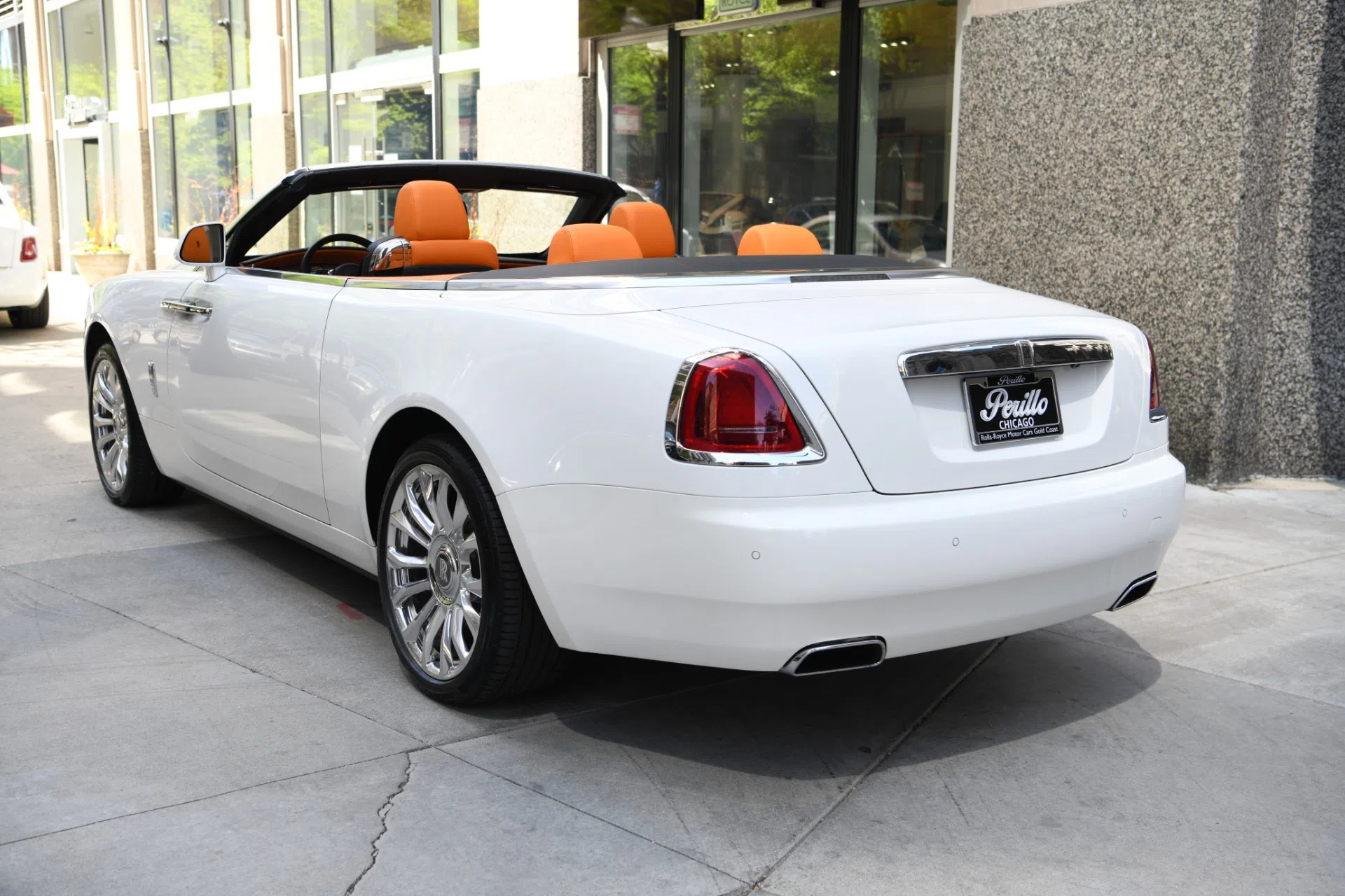 2021 Rolls-Royce Dawn, rear three-quarter view
