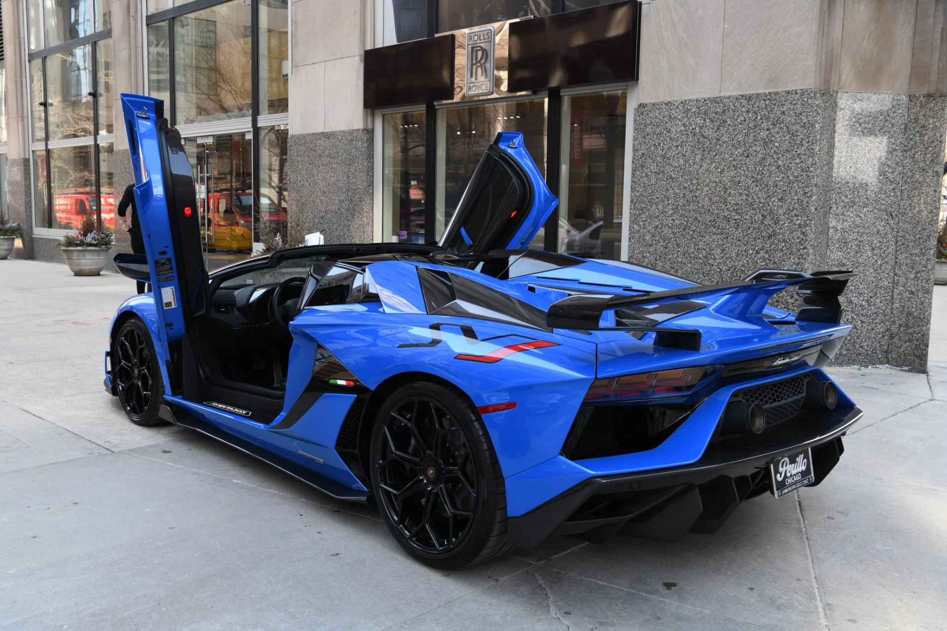 2021 Lamborghini Aventador SVJ Roadster for sale, exterior, Blu Nila