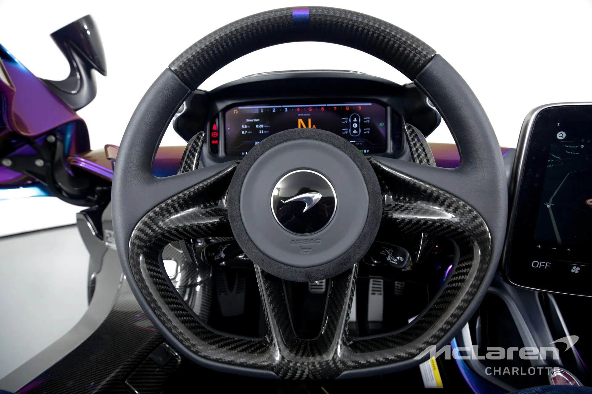 2021 McLaren Elva interior, JET BLACK