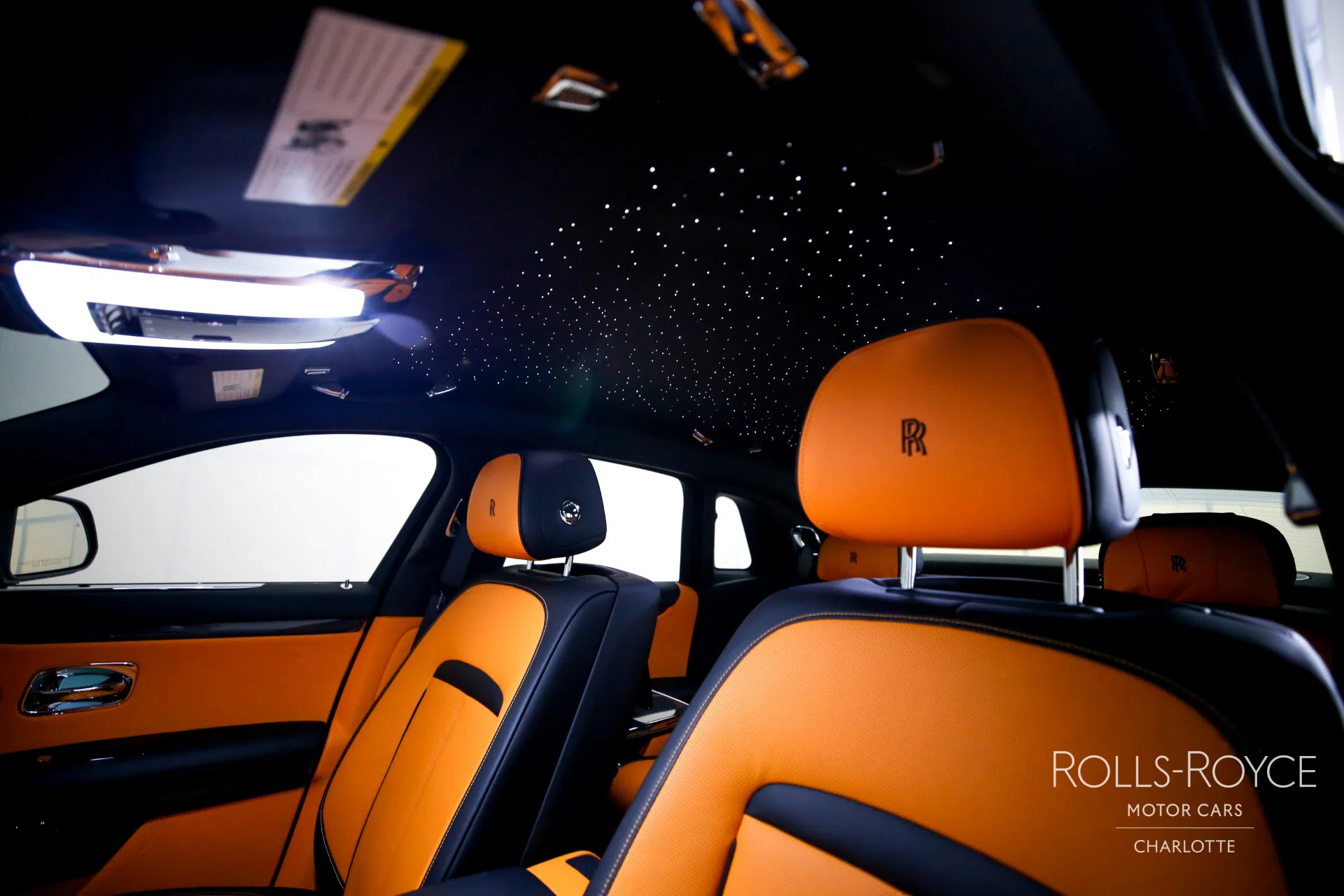 2022 Rolls-Royce Black Badge Ghost interior, seats, Mandarin/Black