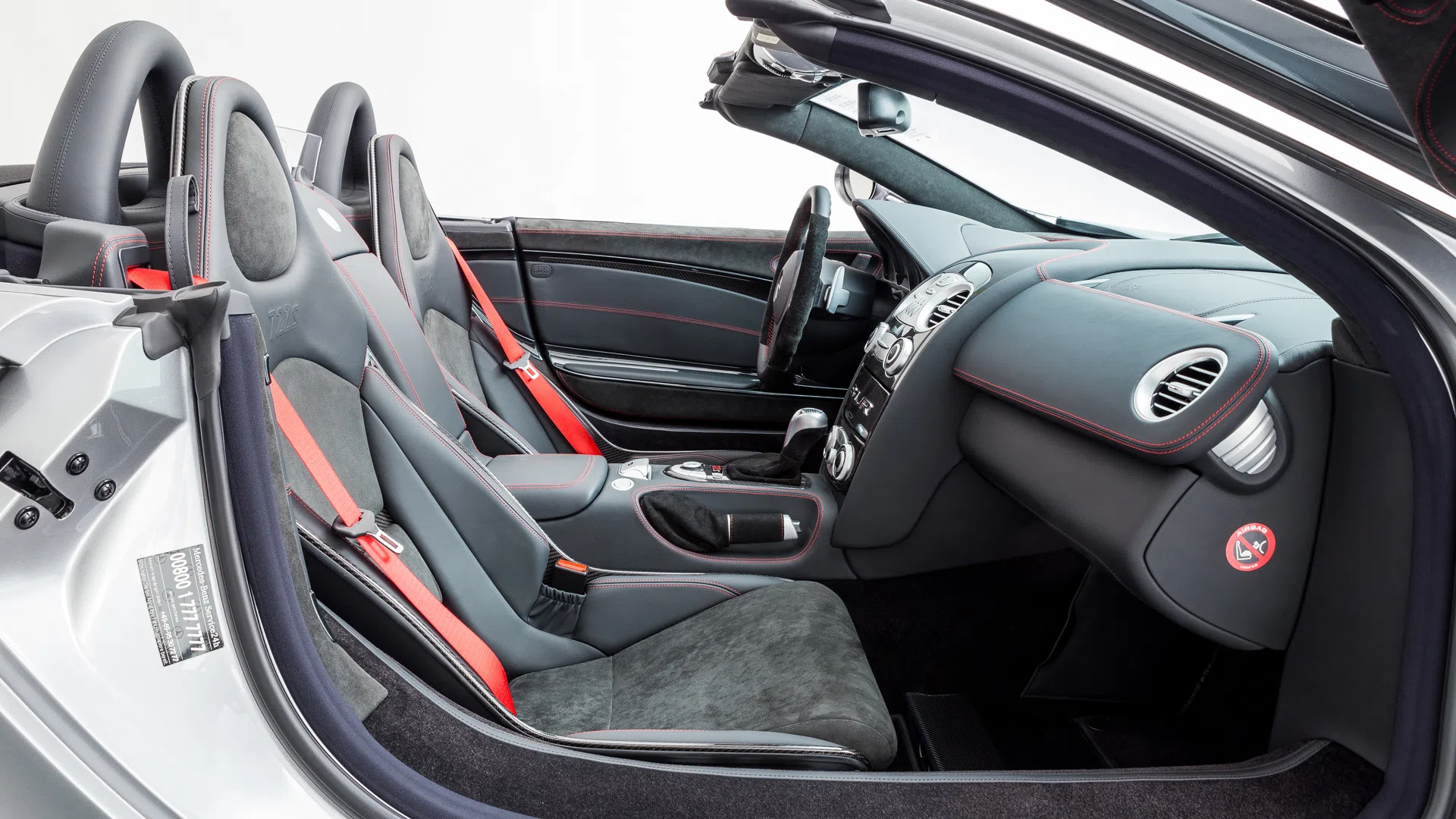 2009 Mercedes-Benz SLR McLaren Edition 722S Roadster interior, Leather exclusive black