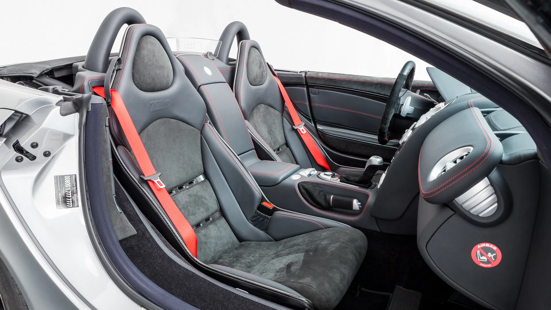 2009 Mercedes-Benz SLR McLaren Edition 722S Roadster interior, seats, Leather exclusive black