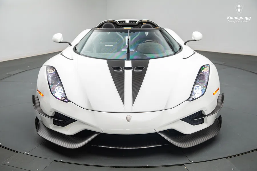2019 Koenigsegg Regera for sale, front three-quarter view, Crystal White