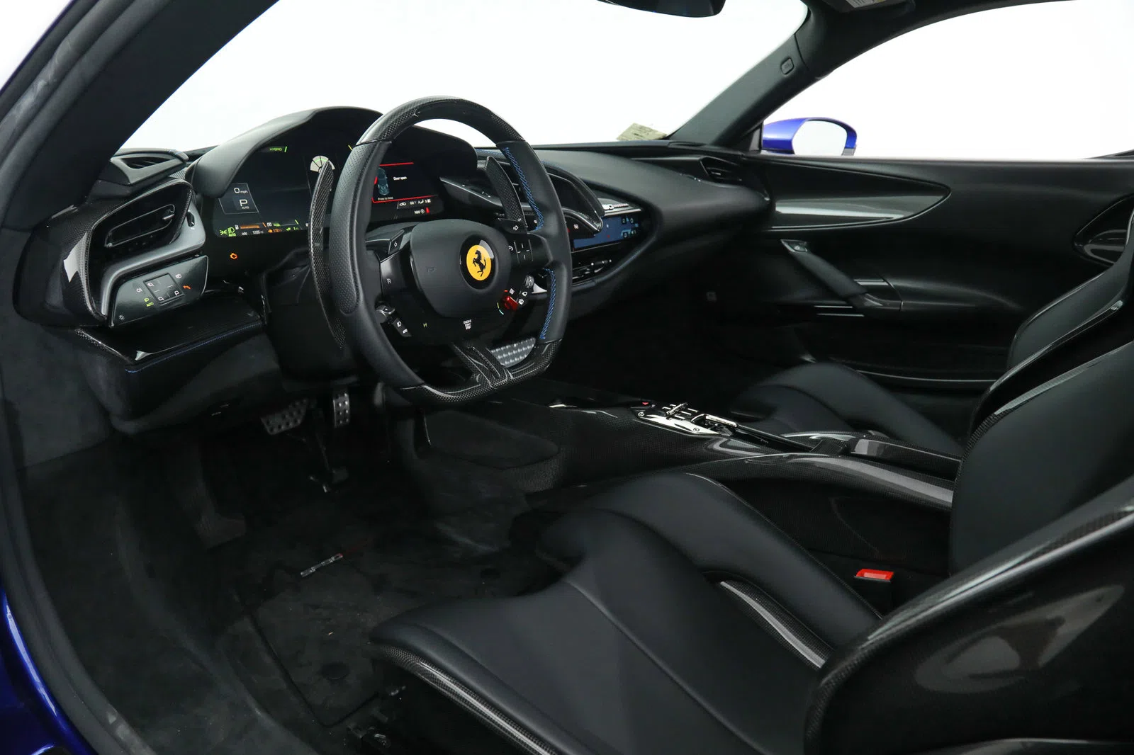 2021 Ferrari SF90 Stradale Assetto Fiorano interior, Black