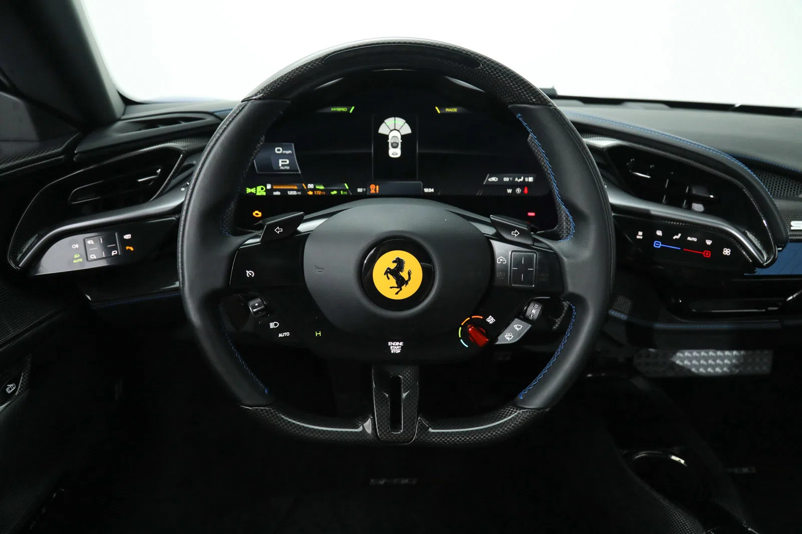 2021 Ferrari SF90 Stradale Assetto Fiorano interior, Black