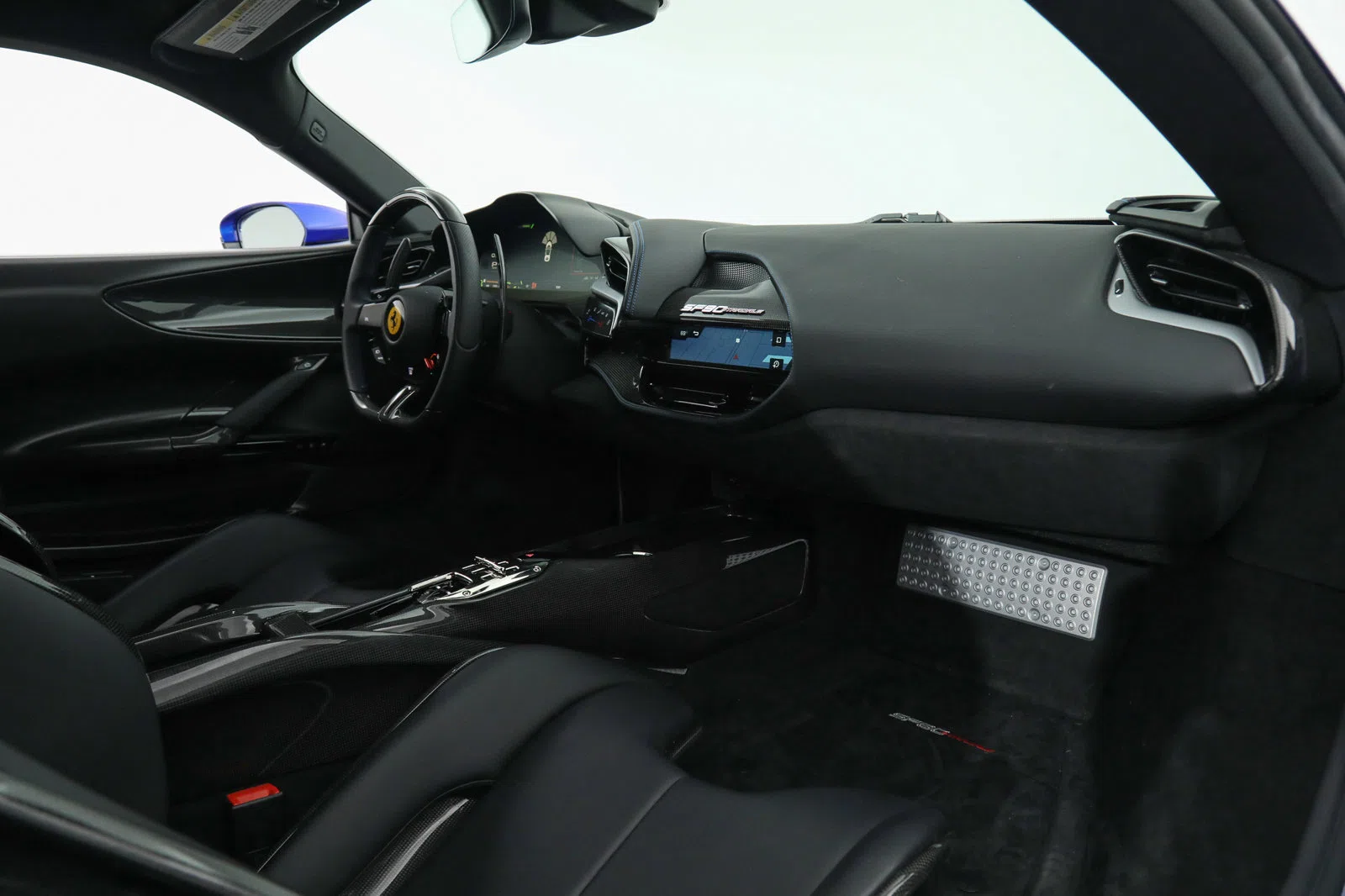 2021 Ferrari SF90 Stradale Assetto Fiorano interior, dashboard, Black