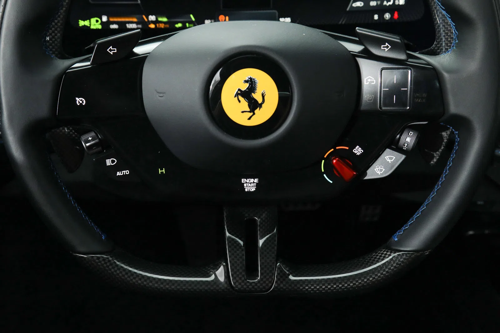 2021 Ferrari SF90 Stradale Assetto Fiorano interior, Black