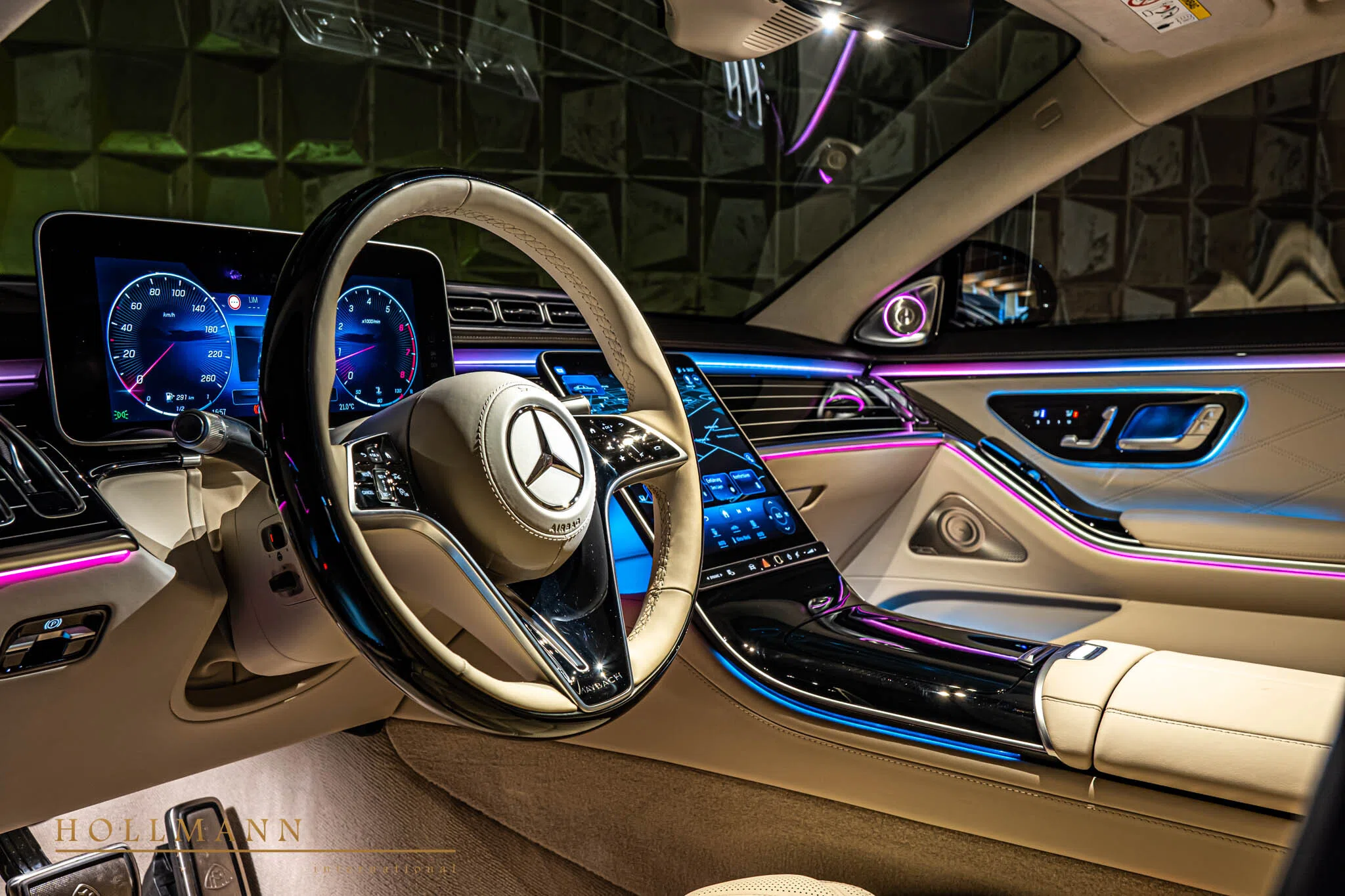 2023 Mercedes-Benz S 680 MAYBACH interior, dashboard, Leather Beige