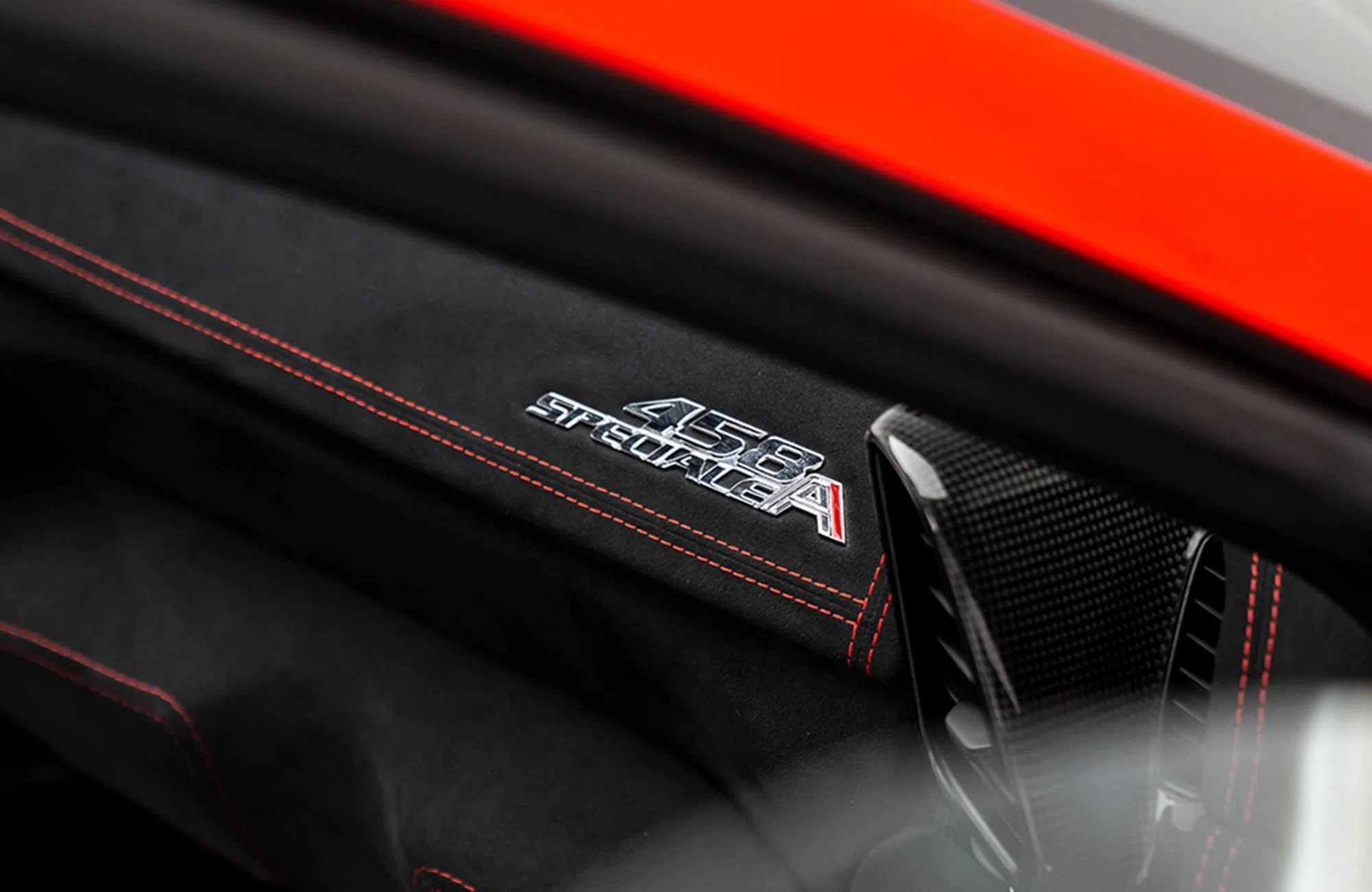 2014 Ferrari 458 Speciale A interior, door sill