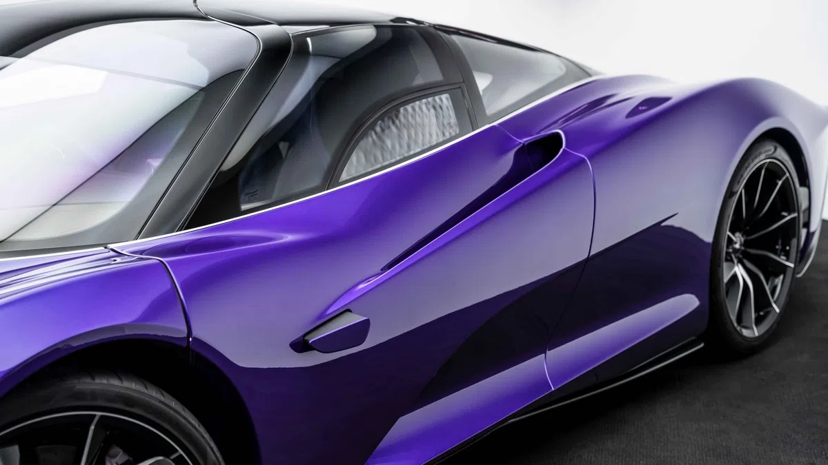 2020 McLaren Speedtail for sale, exterior, Mauvine Blue