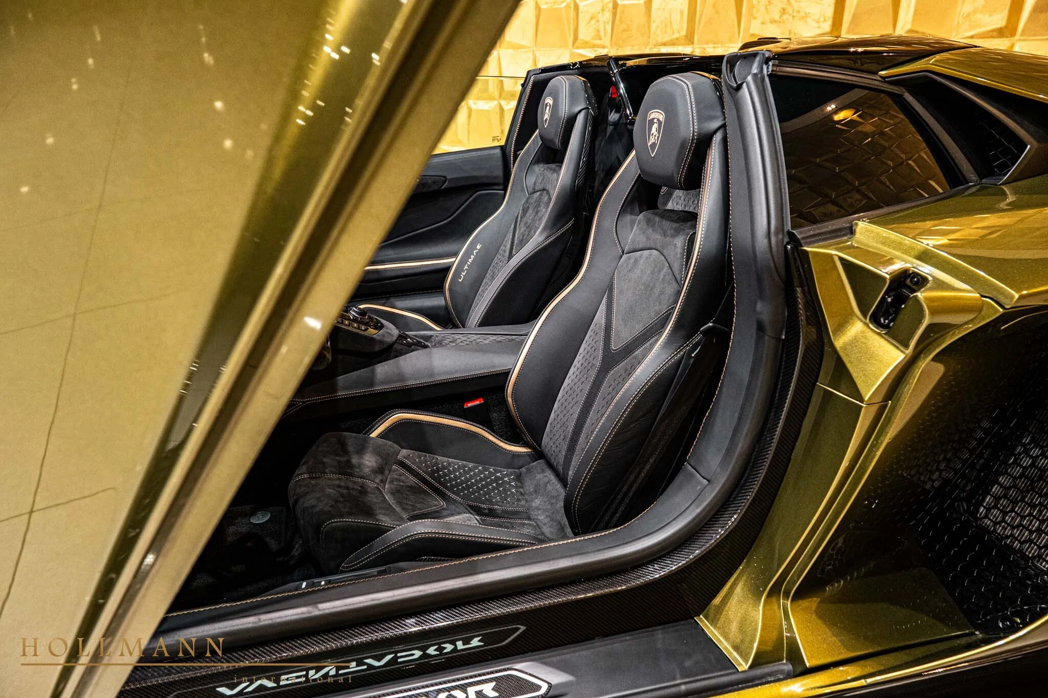 2023 Lamborghini Aventador LP 780-4 Ultimae Roadster interior, seats, Nero Ade