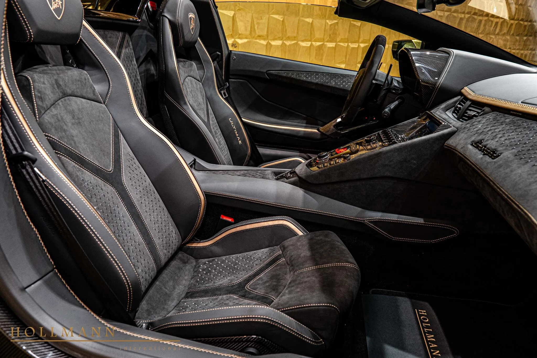 2023 Lamborghini Aventador LP 780-4 Ultimae Roadster interior, seats, Nero Ade