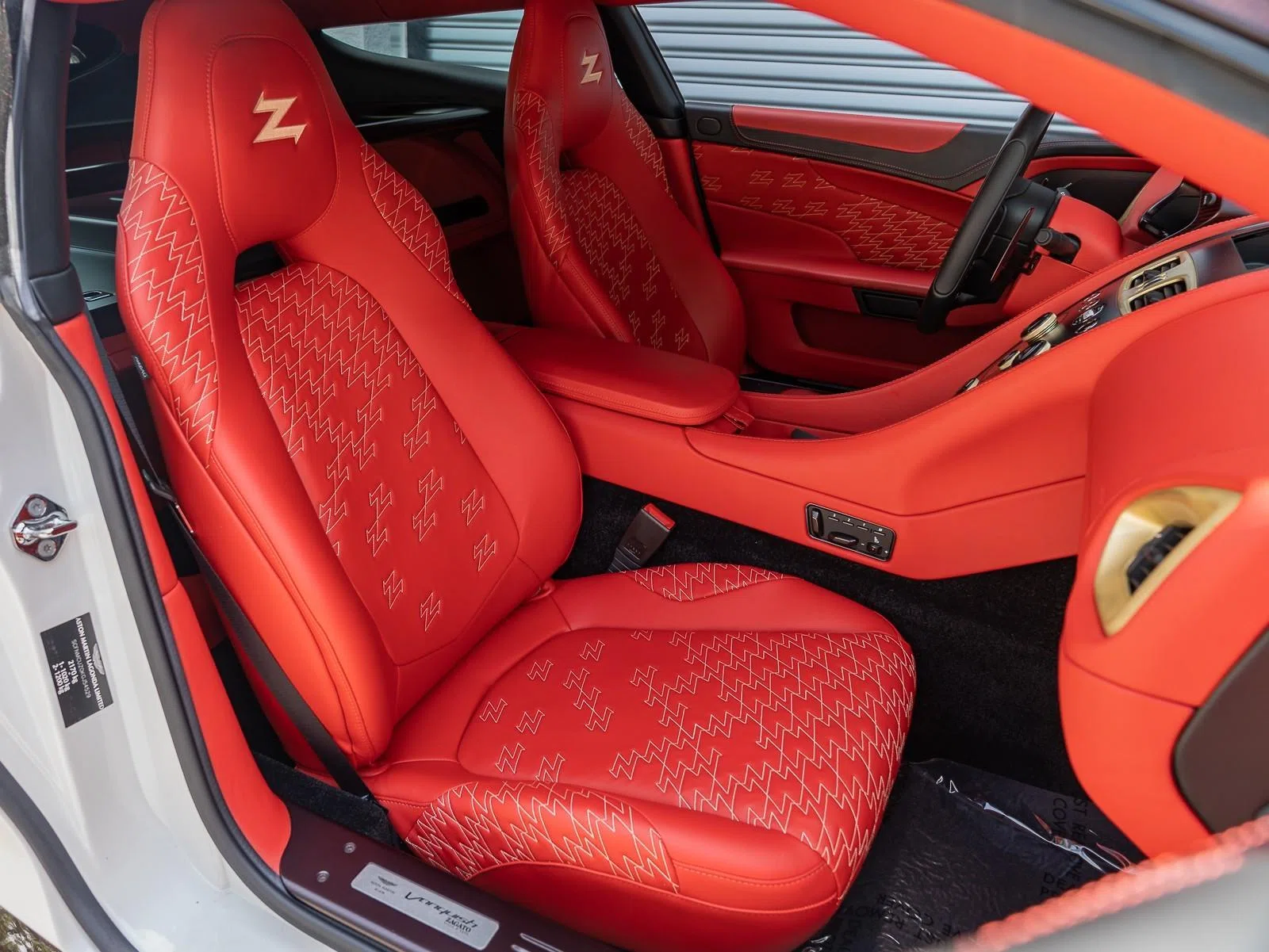 2019 Aston Martin Vanquish Zagato interior, seats, Spicy Red