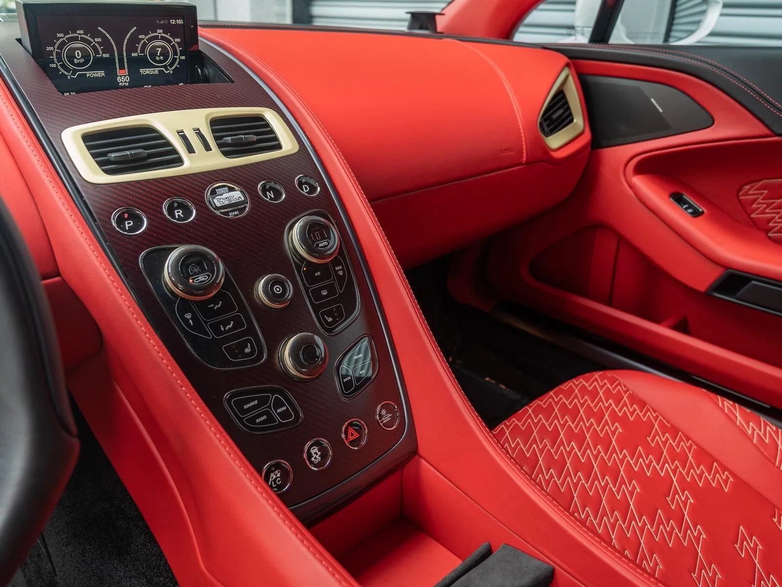 2019 Aston Martin Vanquish Zagato interior, Spicy Red