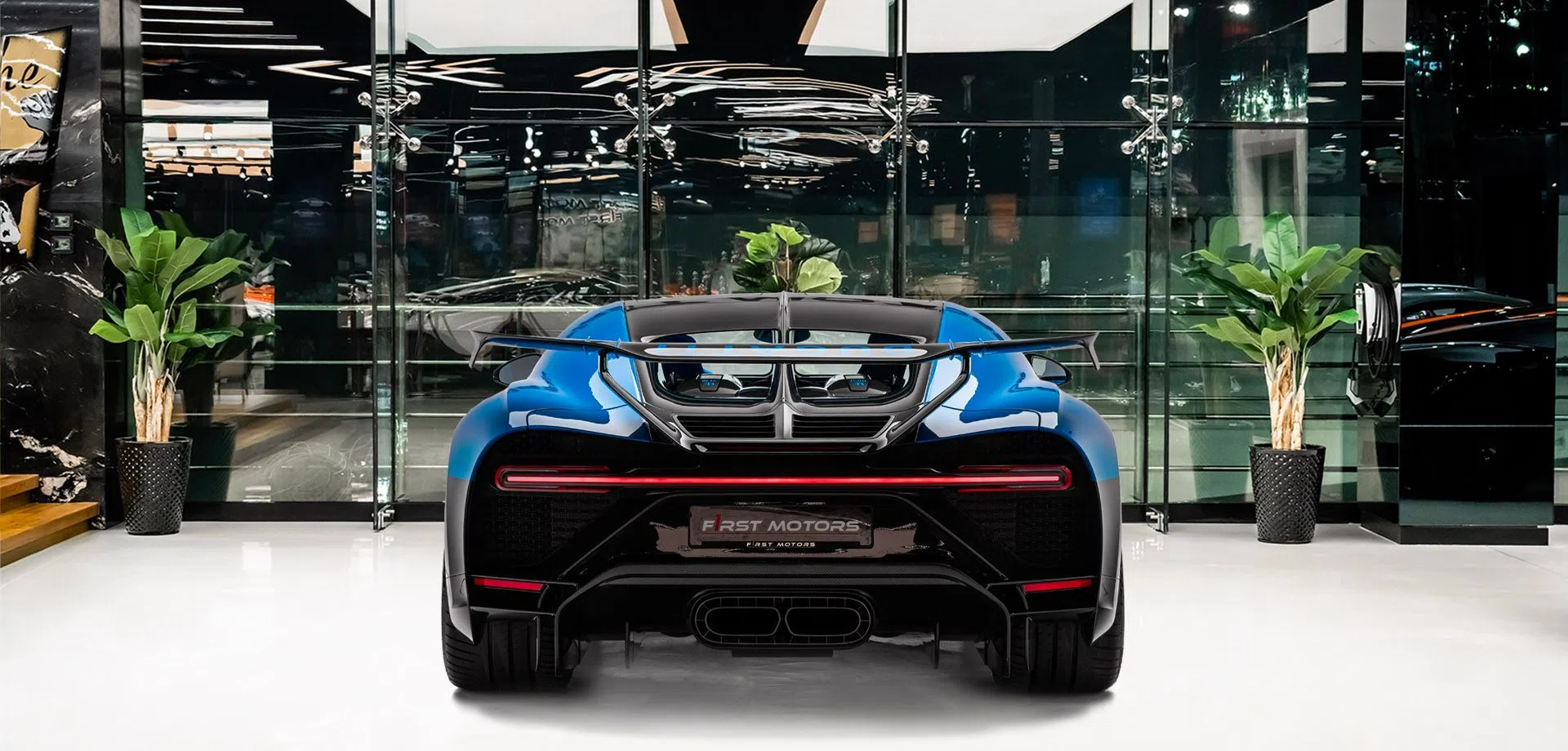 2021 Bugatti Chiron Pur Sport, rear three-quarter view