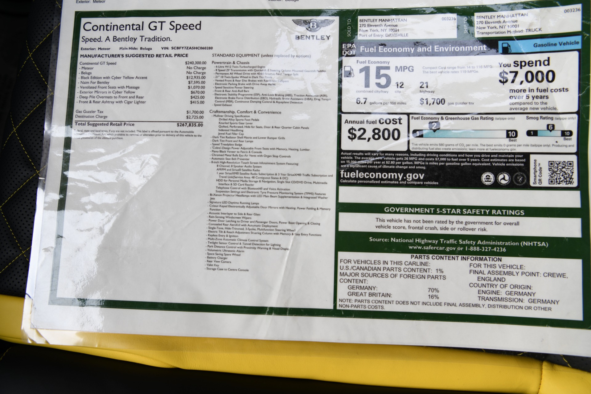 2017 Bentley Continental GT Speed, 17/20