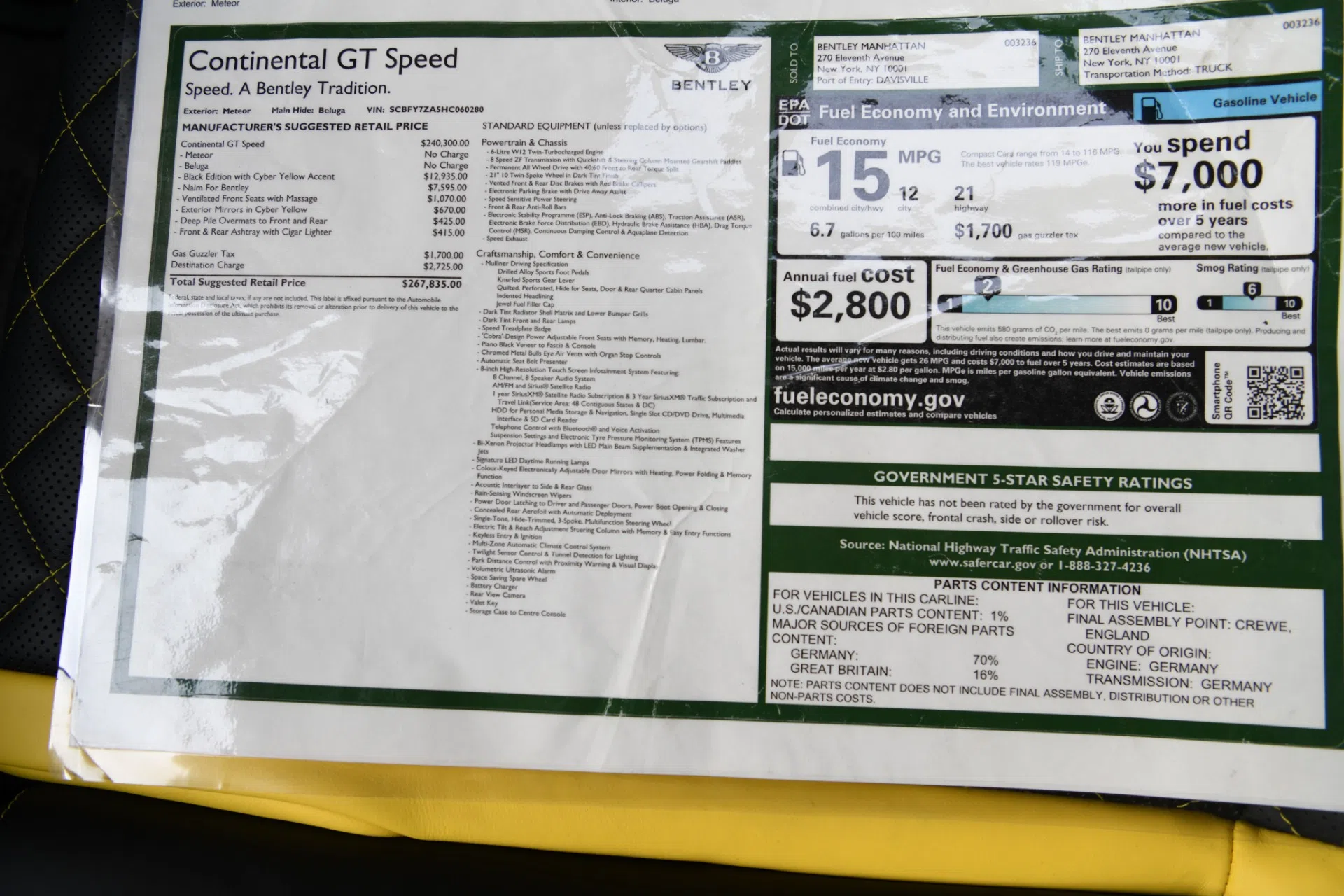2017 Bentley Continental GT Speed for sale, photo 17 of 20