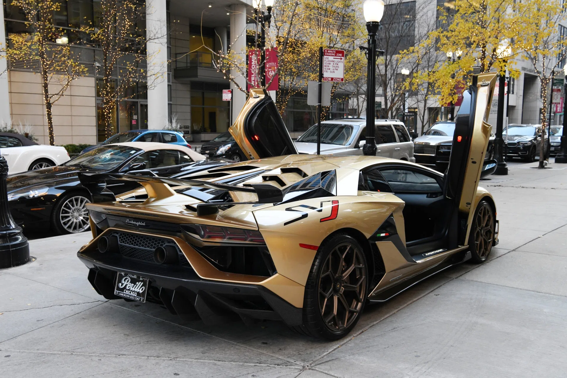 2019 Lamborghini Aventador SVJ for sale, exterior, Oro Elios Ad Personam Metallic