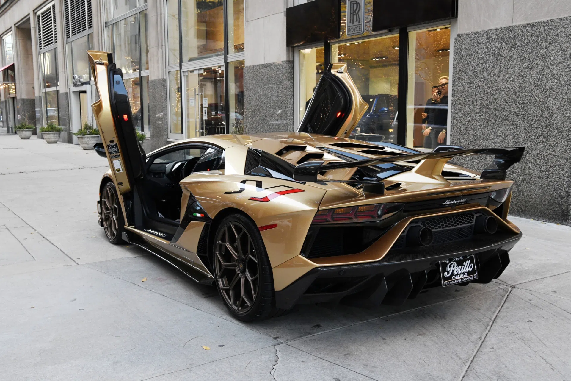 2019 Lamborghini Aventador SVJ for sale, exterior, Oro Elios Ad Personam Metallic
