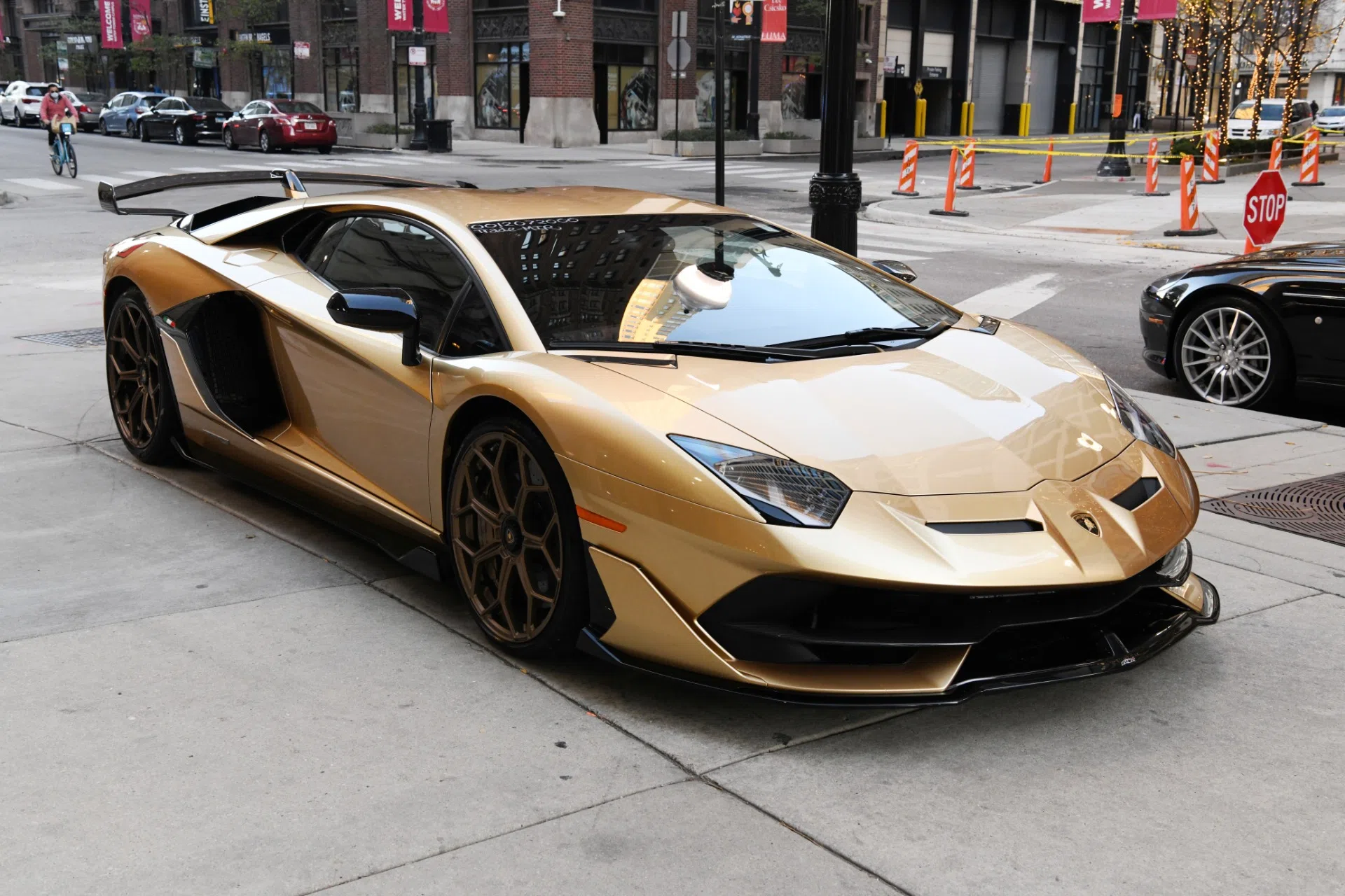 2019 Lamborghini Aventador SVJ for sale, exterior, Oro Elios Ad Personam Metallic