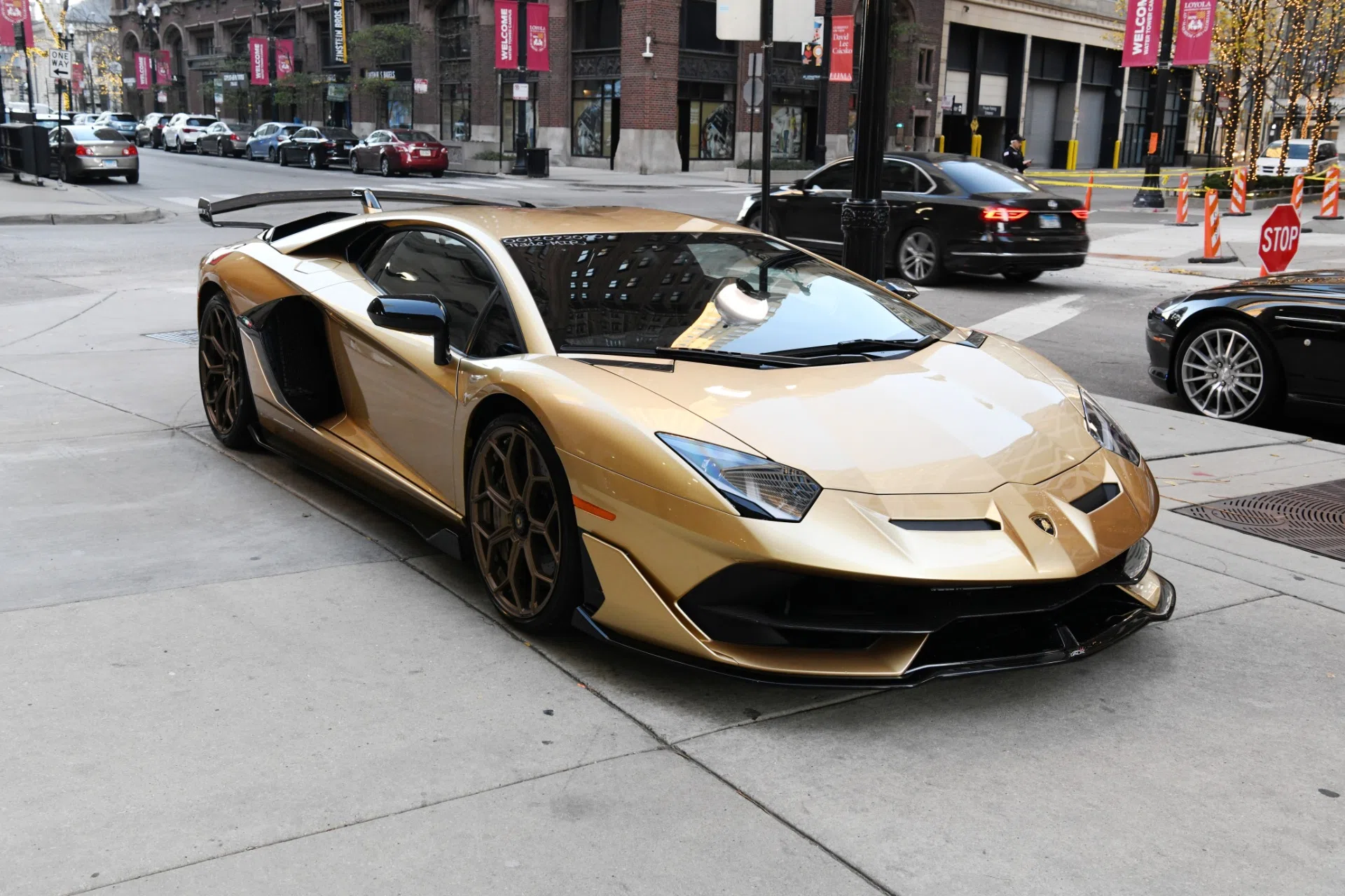 2019 Lamborghini Aventador SVJ for sale, exterior, Oro Elios Ad Personam Metallic