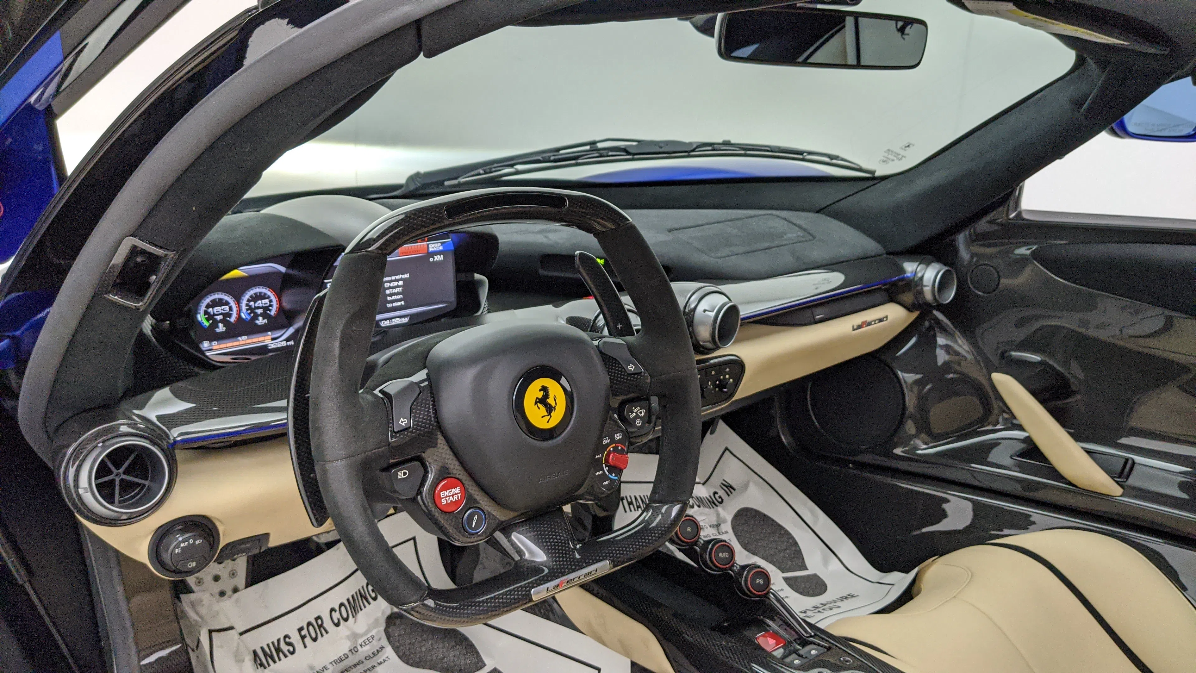 2014 Ferrari LaFerrari interior, dashboard, Crema