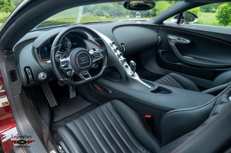 2019 Bugatti Chiron Sport interior, Beluga Black Leather