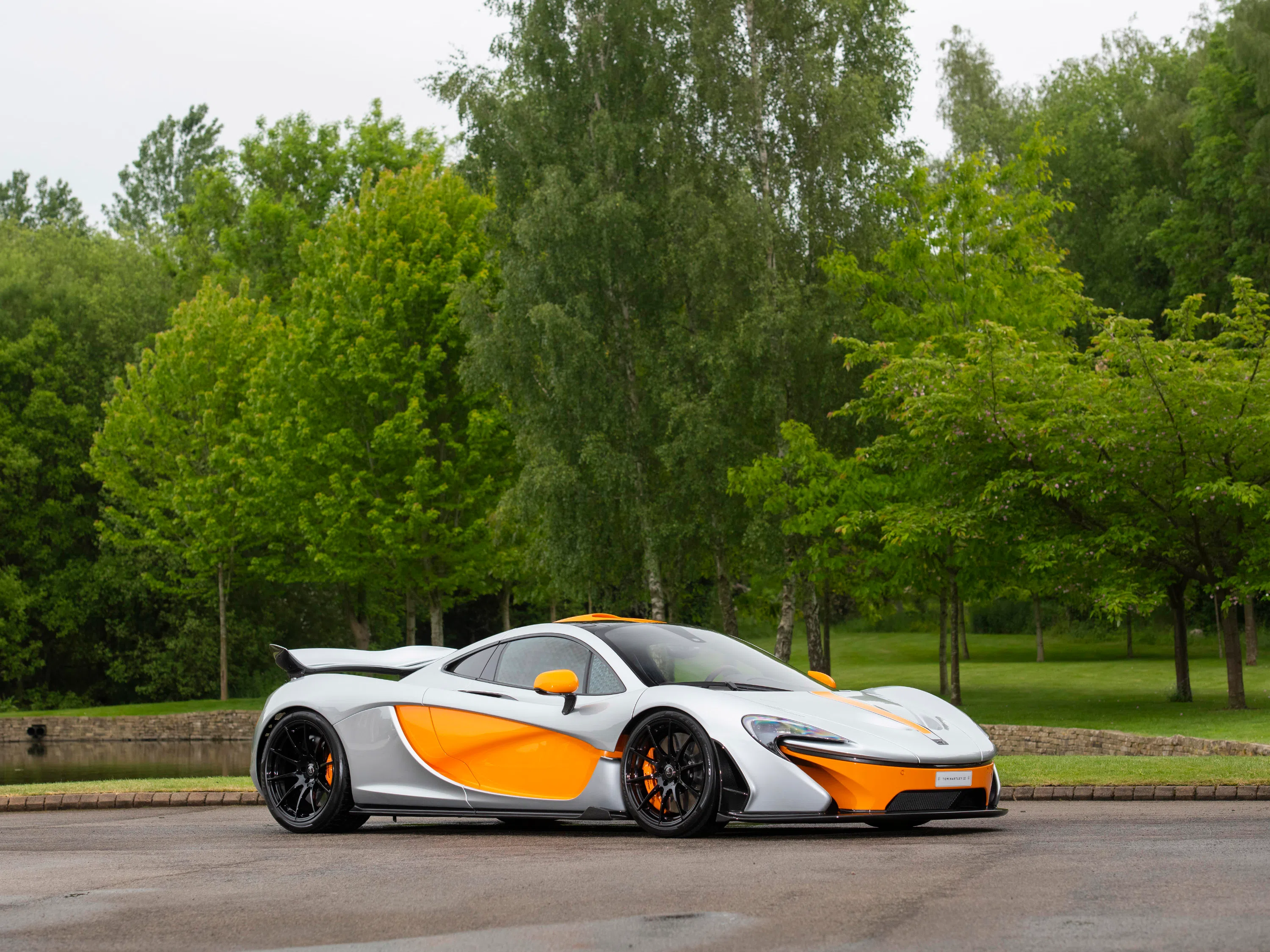 2015 McLaren P1 for sale, exterior, Track Silver with McLaren Orange Accents