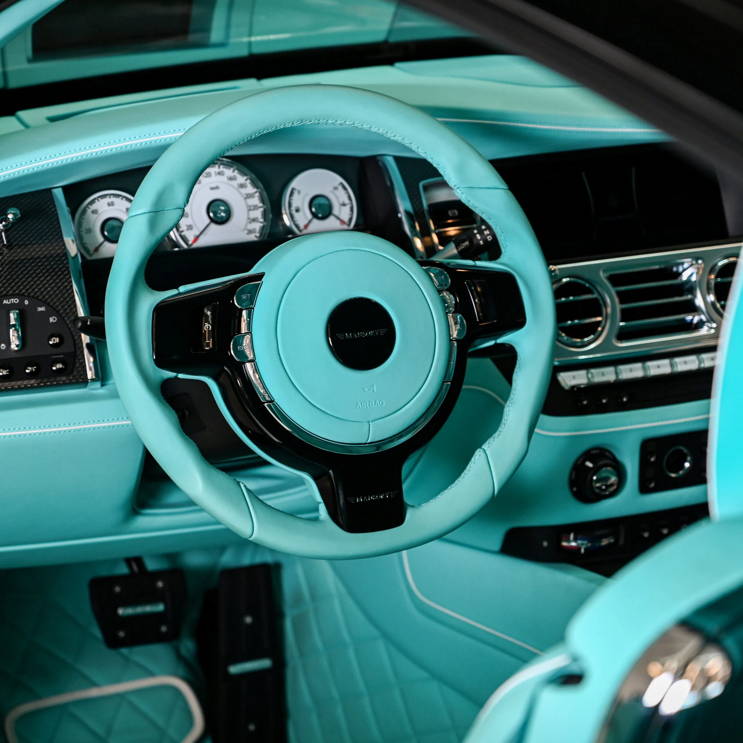 2021 Mansory Wraith Black Badge interior, dashboard