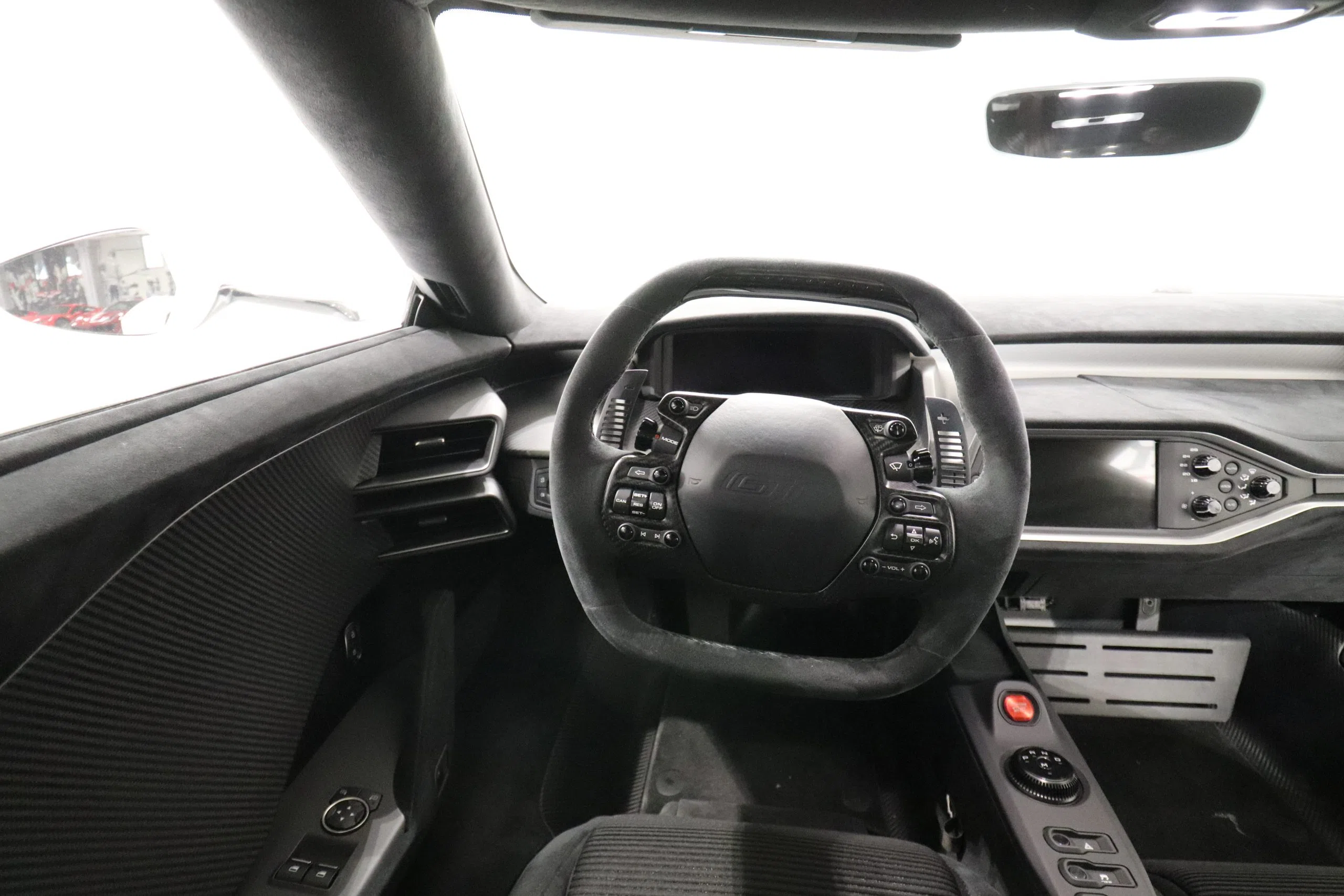 2018 Ford GT interior, dashboard, Alcantara