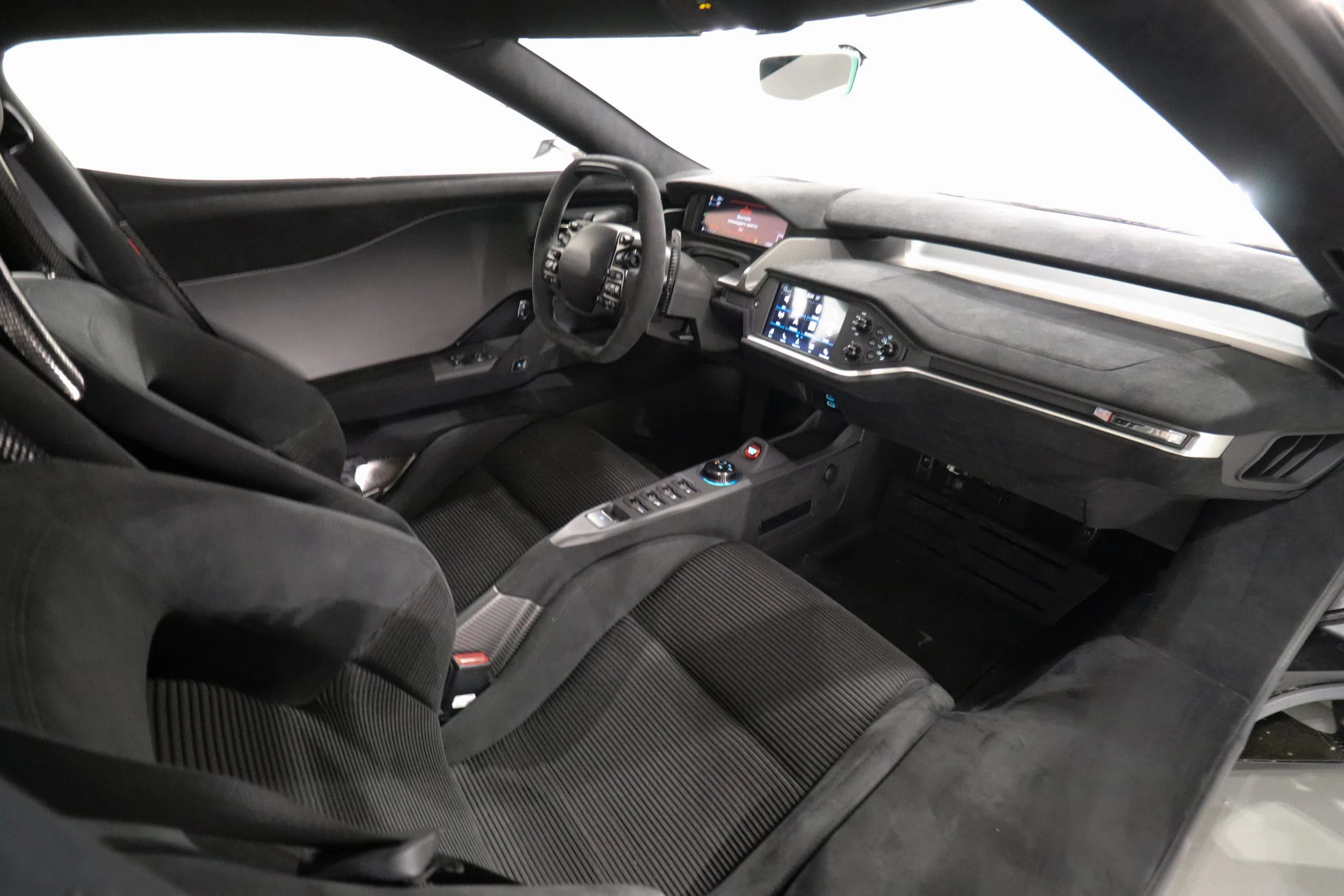 2018 Ford GT interior, Alcantara