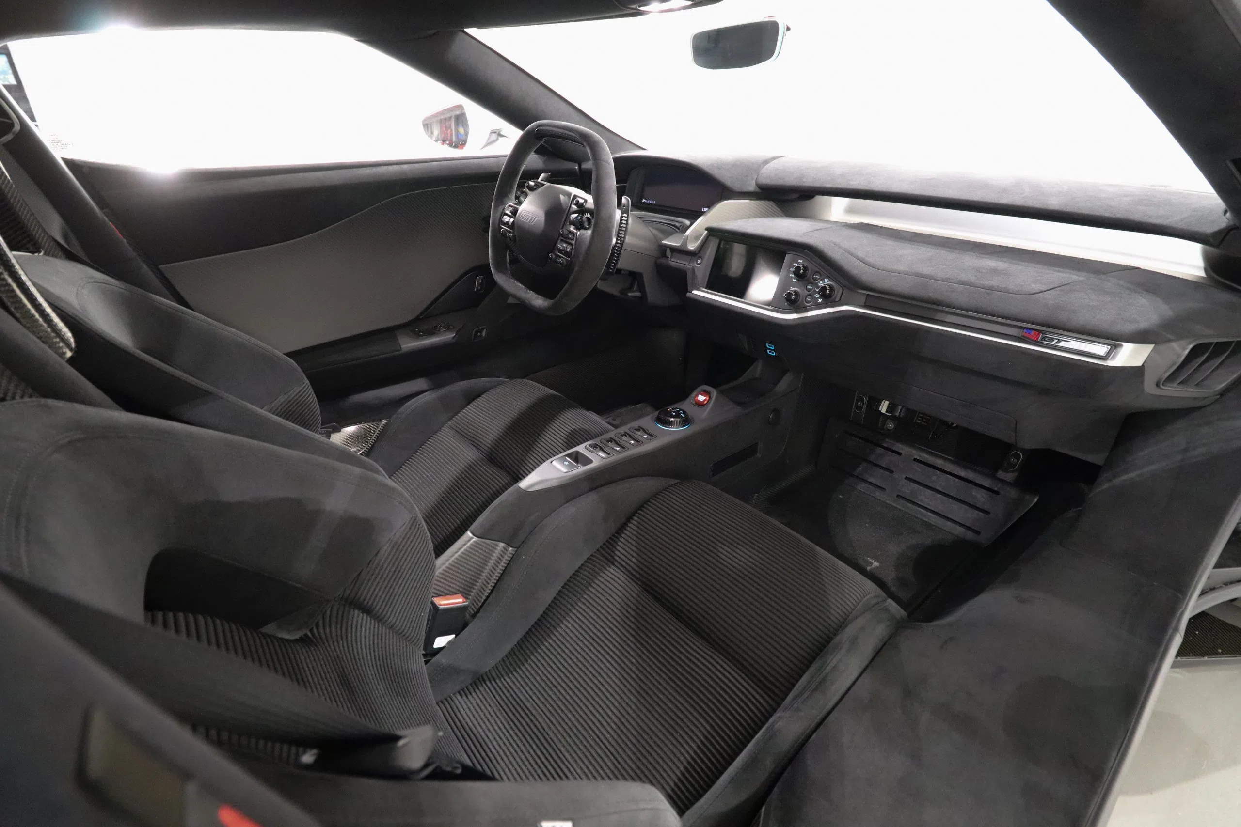 2018 Ford GT interior, Alcantara